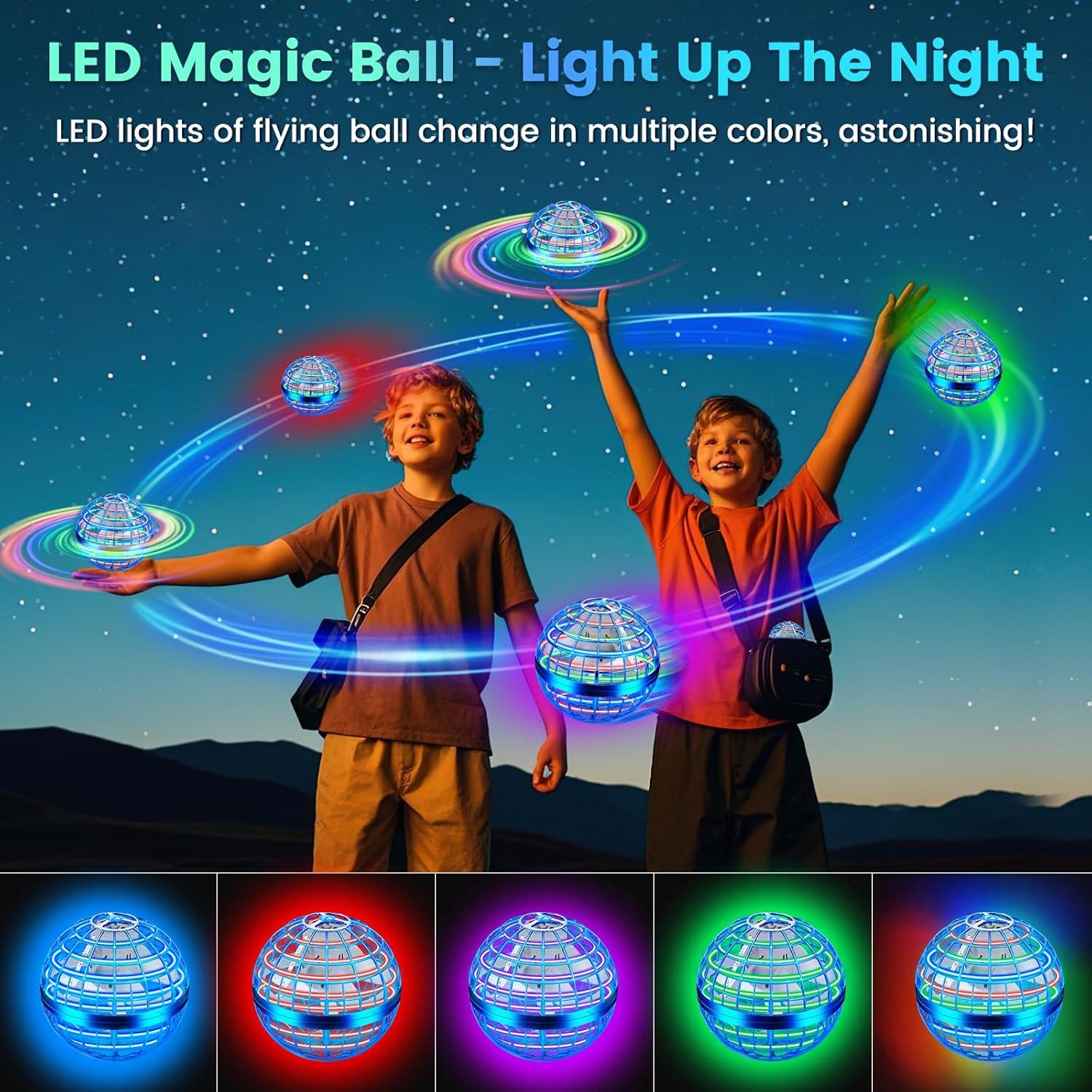 Bola Orbital Voladora NWLAEWR Azul Brillante LED 360°