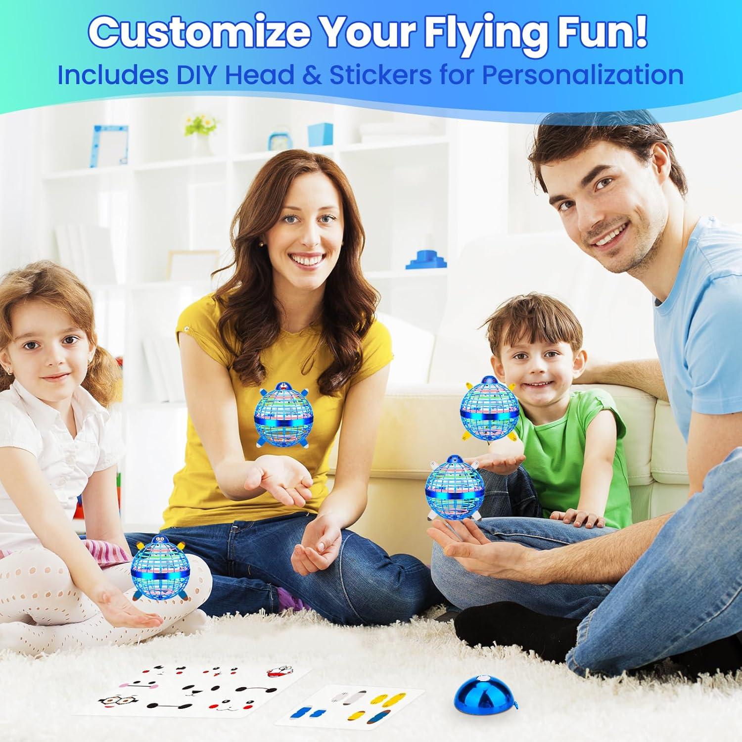 Bola Orbital Voladora NWLAEWR Azul Brillante LED 360°