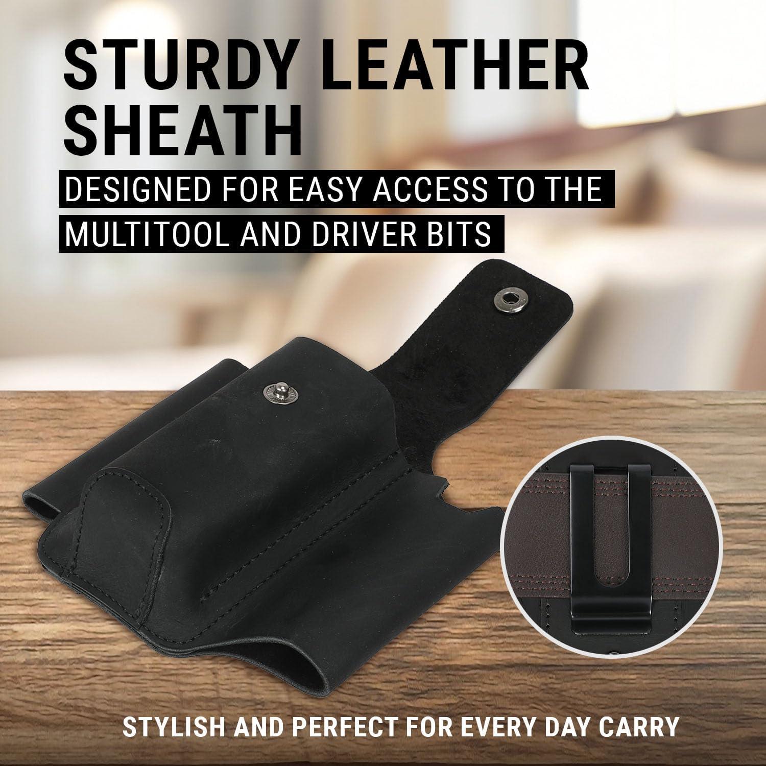 Multiherramienta EPG 18 en 1 con Funda de Cuero y Linterna