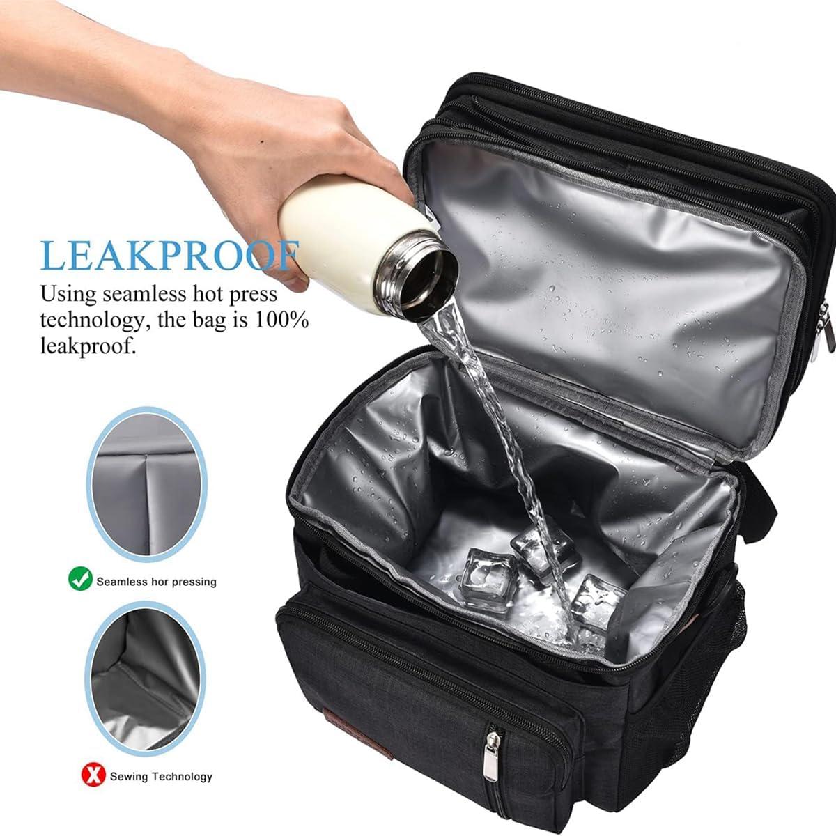 Bolsa de Almuerzo Aislada MIYCOO Doble Piso 15L Negra