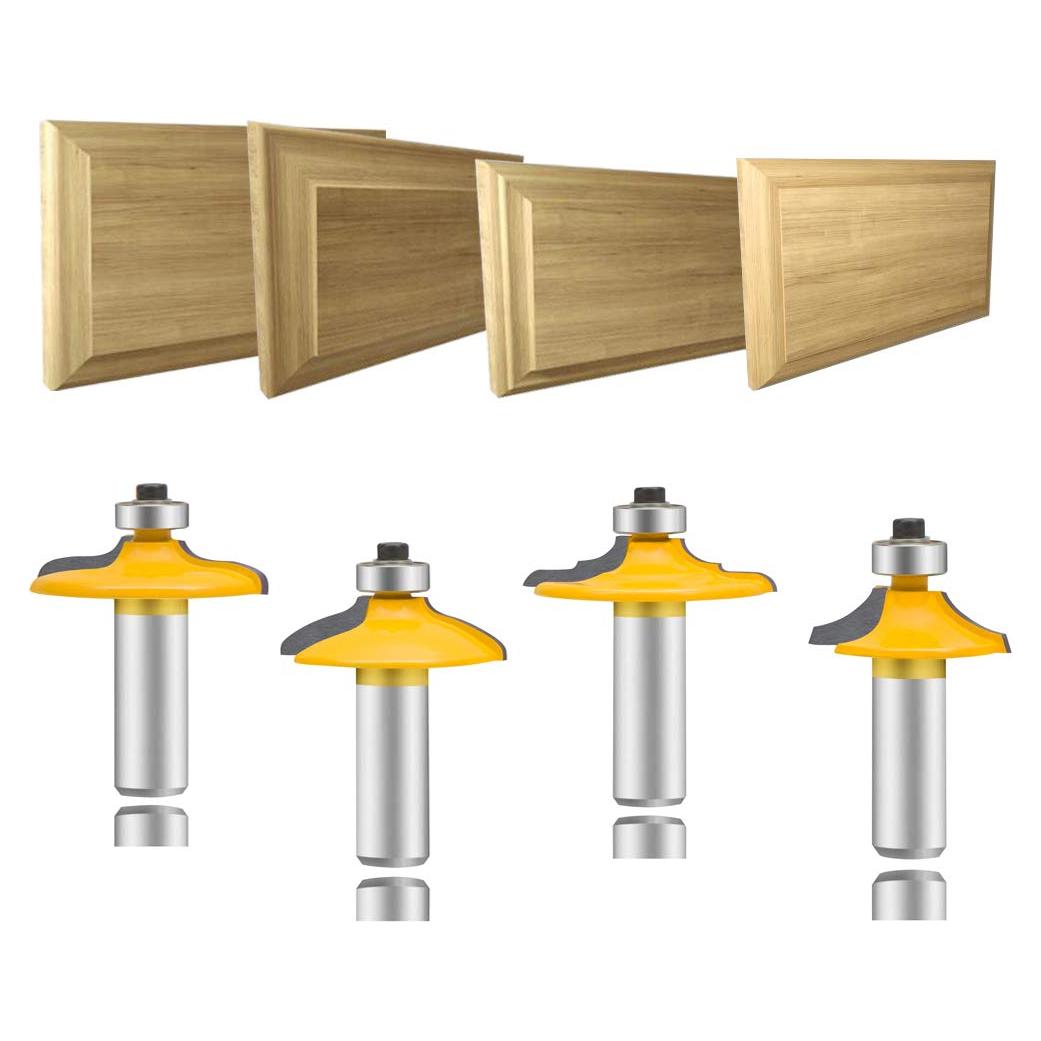 Juego de fresas para bordes LEATBUY 12.7 mm 4 PCS herramientas de corte