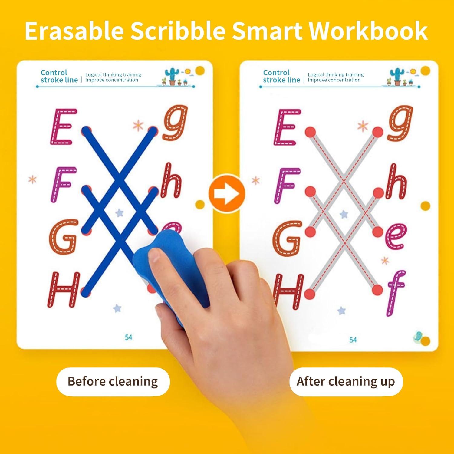Cuaderno Scribble Smart 4PCS para Niños 3-5 Años