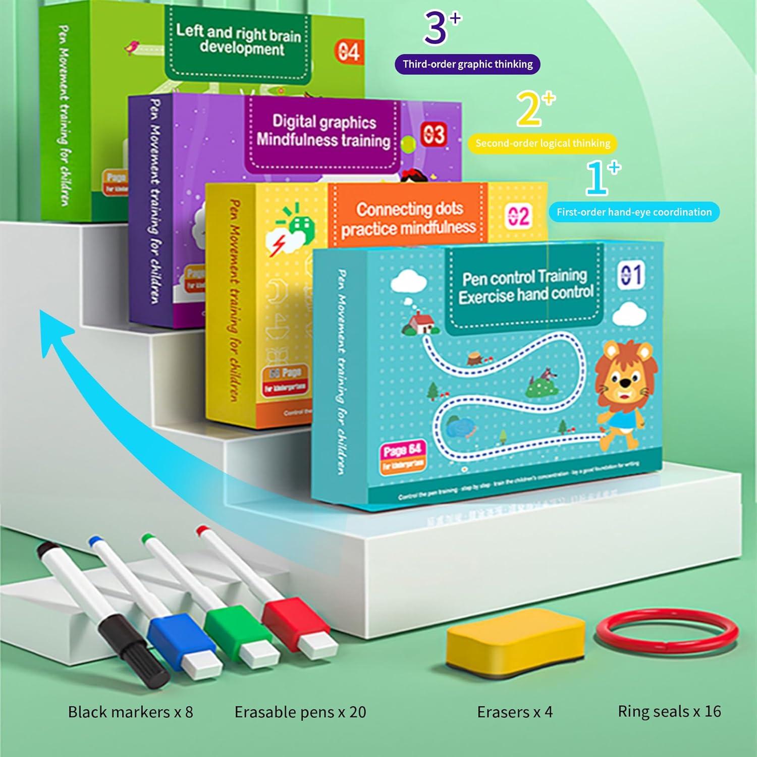 Cuaderno Scribble Smart 4PCS para Niños 3-5 Años