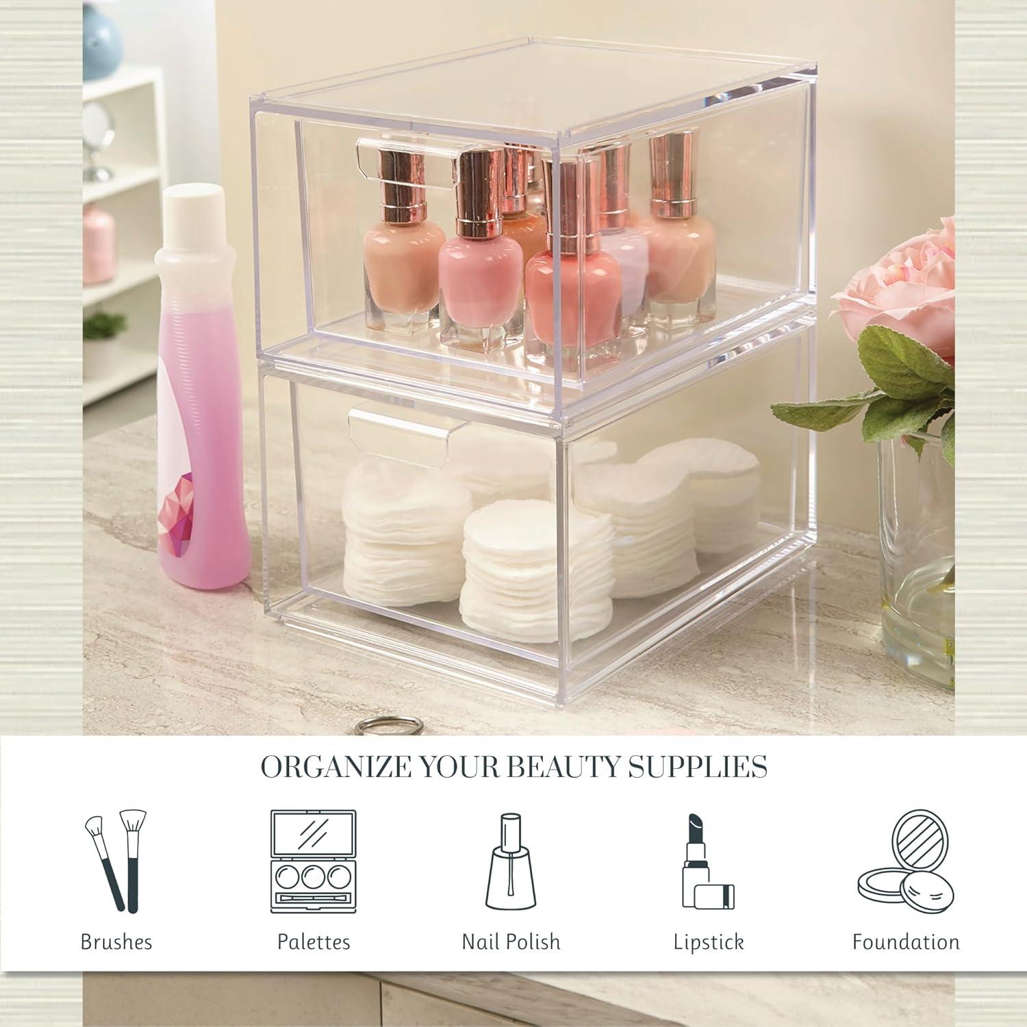 Organizador Apilable STORi Audrey 2 Piezas Transparente 11.43 cm