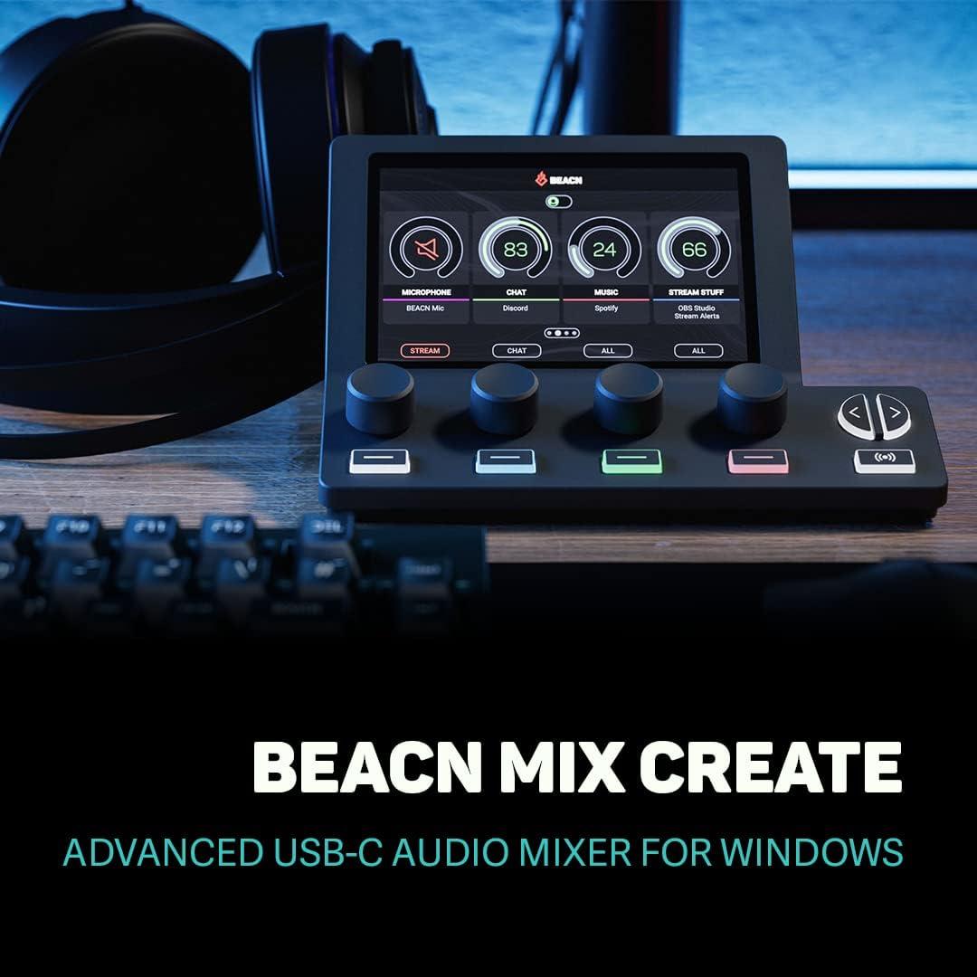 BEACN Mix Create Mezclador de Audio USB C para PC y Mac