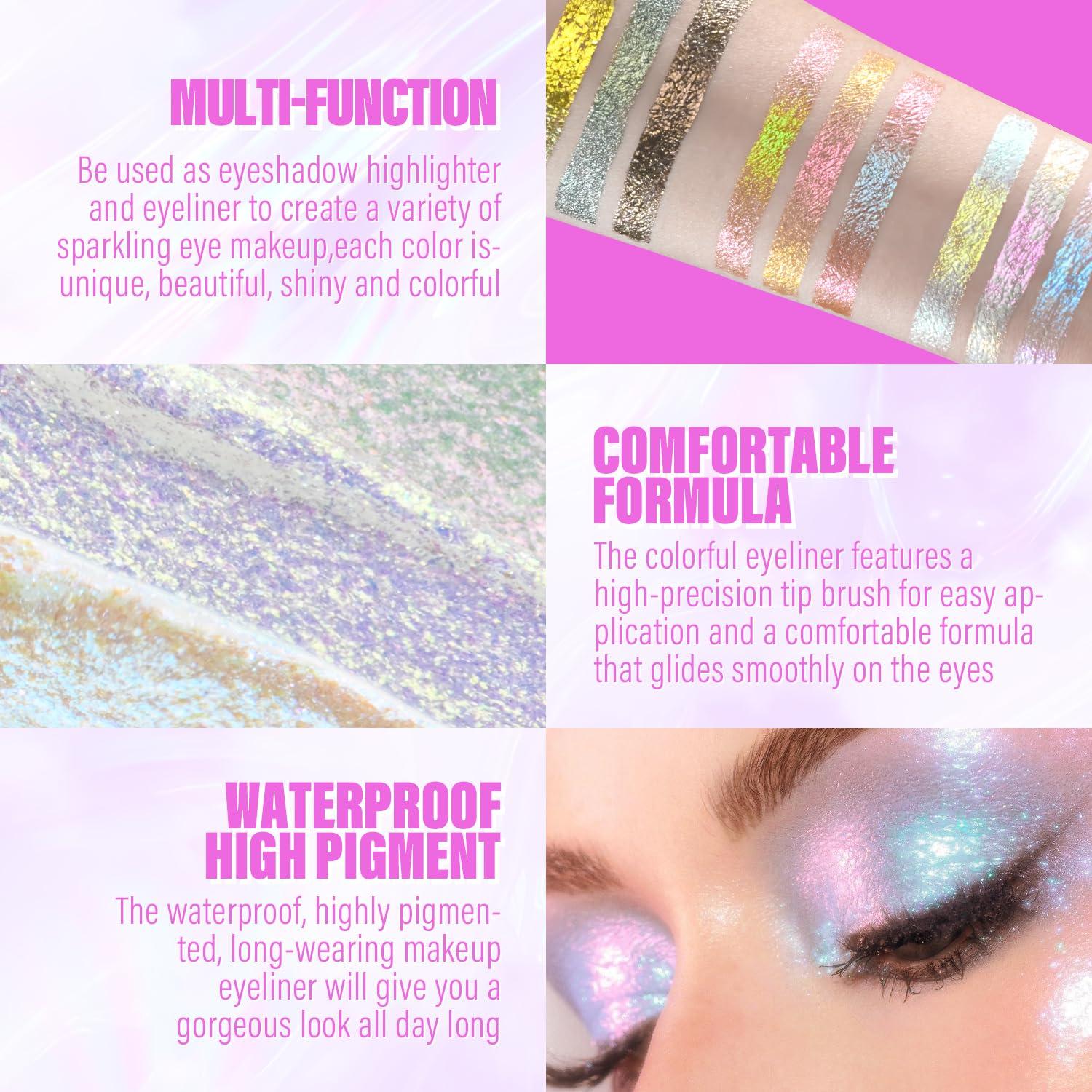 Juego de Sombra de Ojos Líquida Multicromática 3 Colores