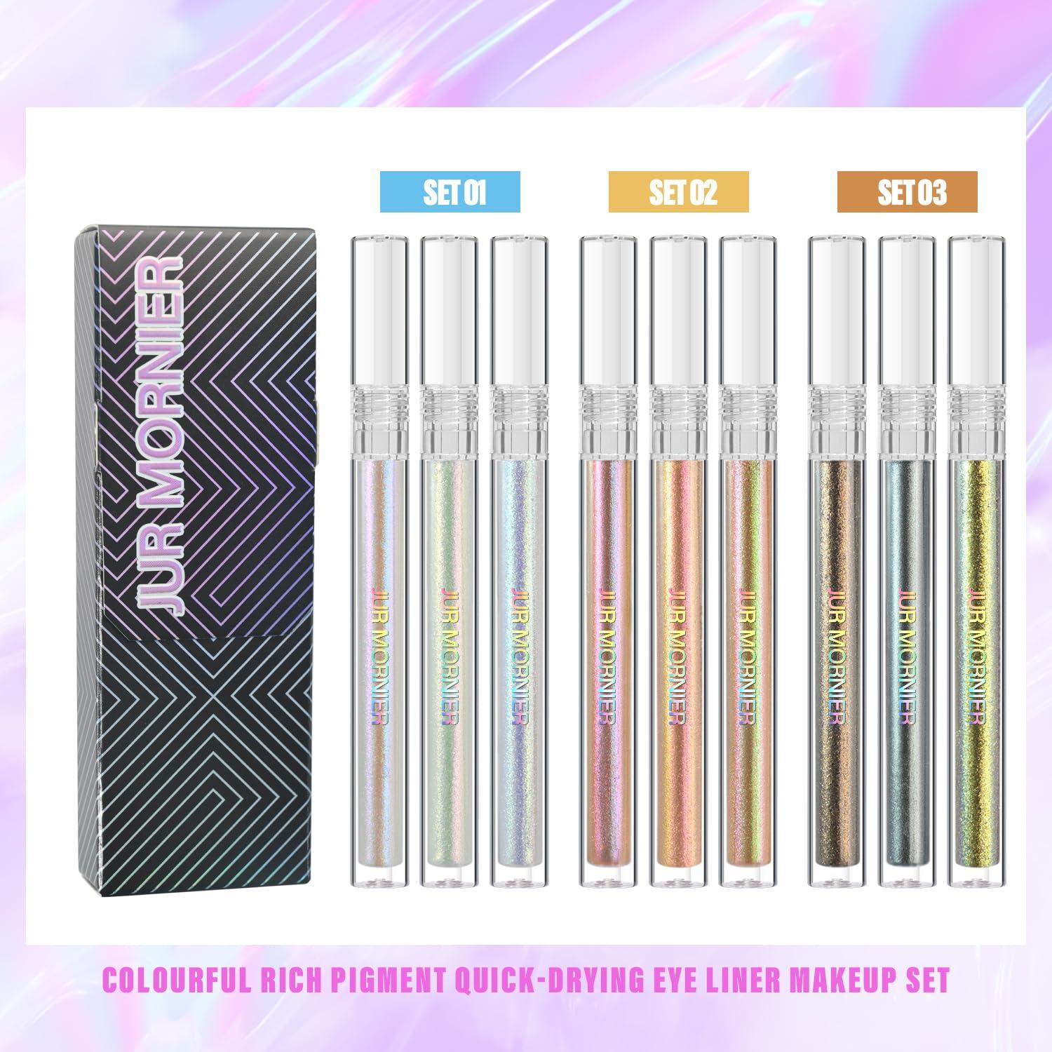 Juego de Sombra de Ojos Líquida Multicromática 3 Colores