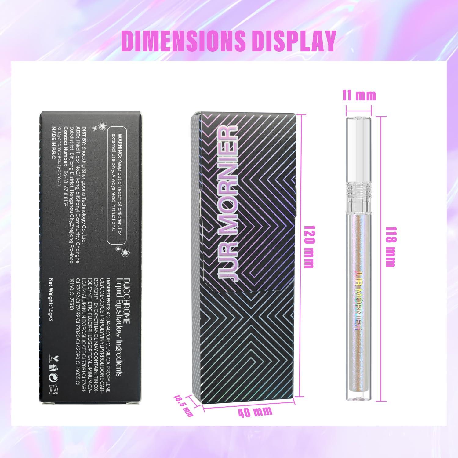 Juego de Sombra de Ojos Líquida Multicromática 3 Colores