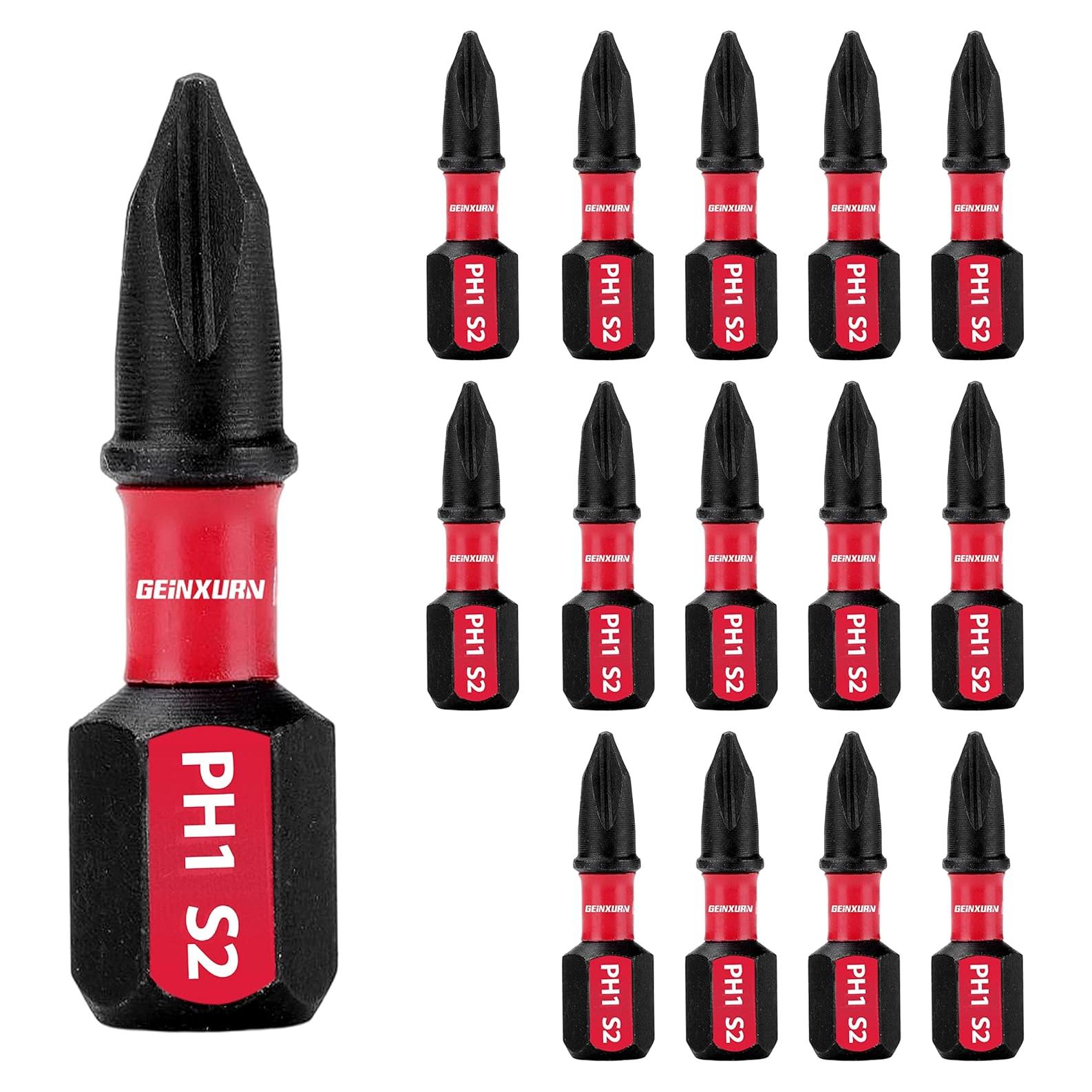 Juego de 15 Bits de Destornillador PH1 1" GEINXURN S2