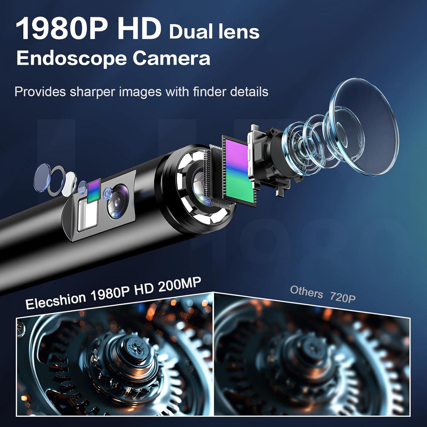Cámara de Endoscopio Doble Lente CARPDIM 3.5m HD IP68
