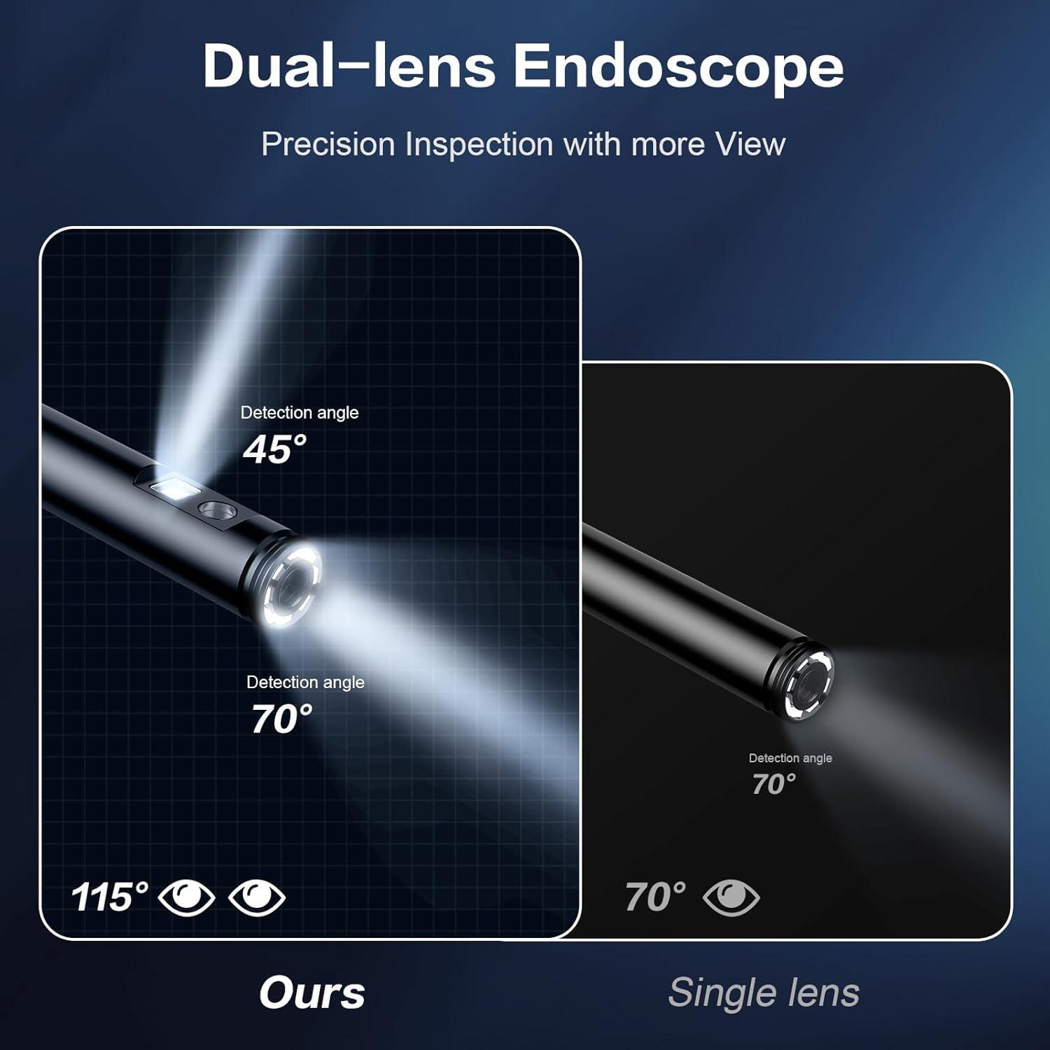 Cámara de Endoscopio Doble Lente CARPDIM 3.5m HD IP68