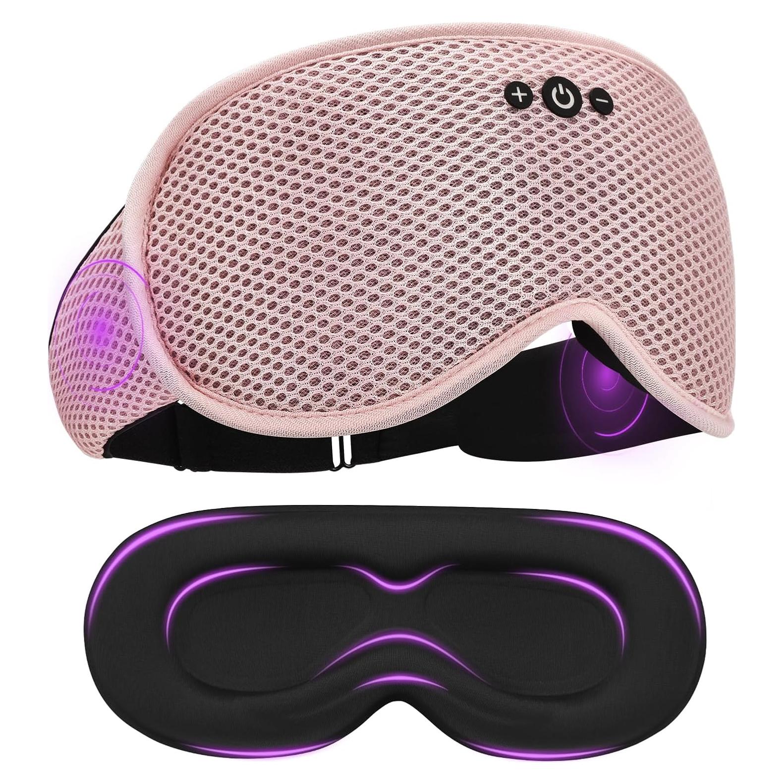 Máscara para dormir Bluetooth Mixiba 3D Rosa con altavoces