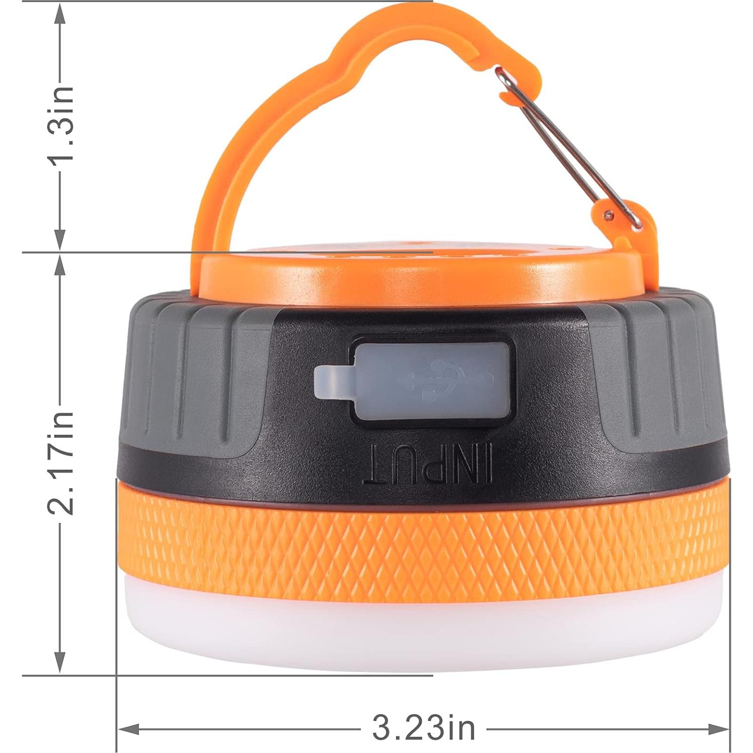 Linterna LED de Camping LIT-PaTH Recargable 2200 mAh Naranja