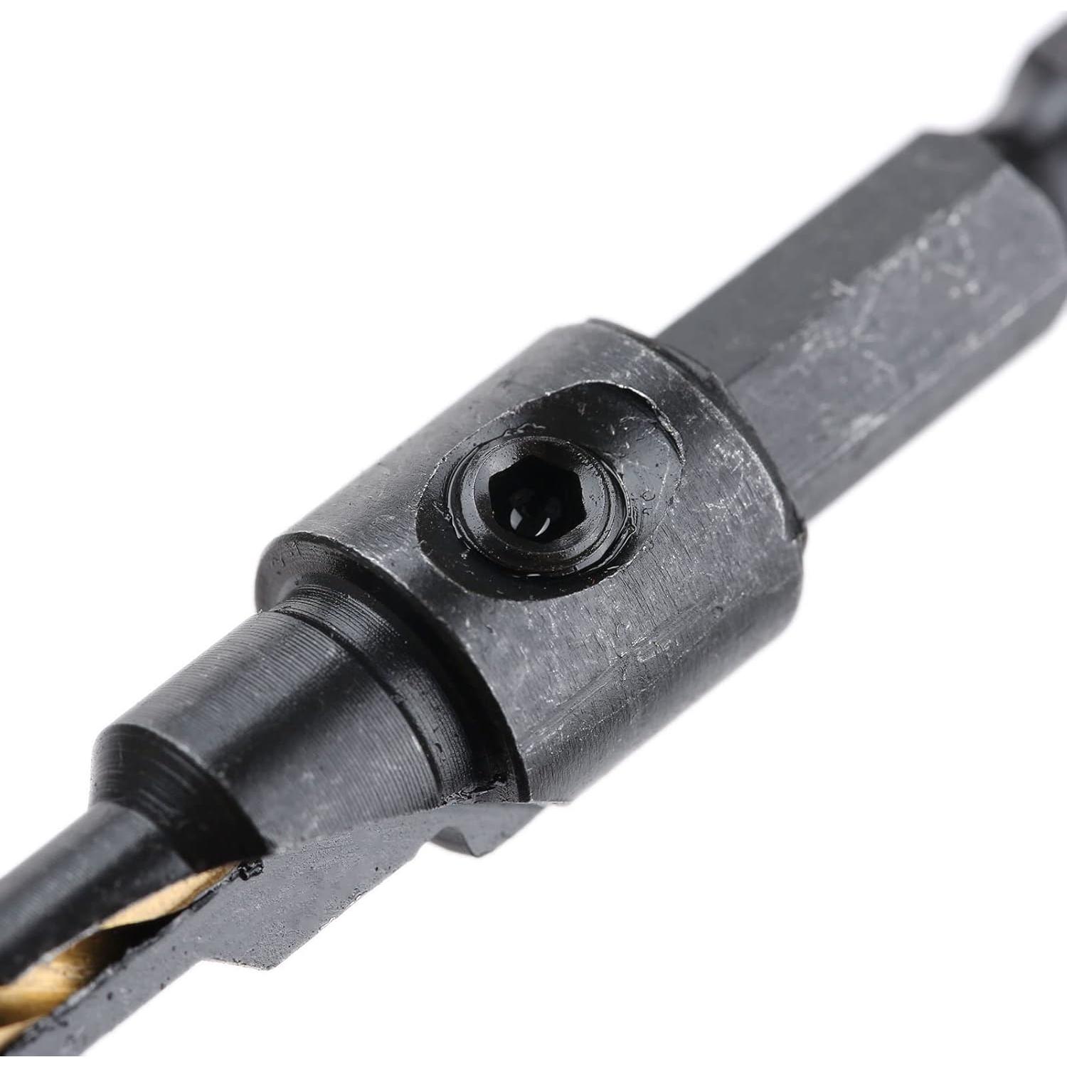 Juego de Brocas de Avellanado Muxsam 4 Piezas HSS Oro