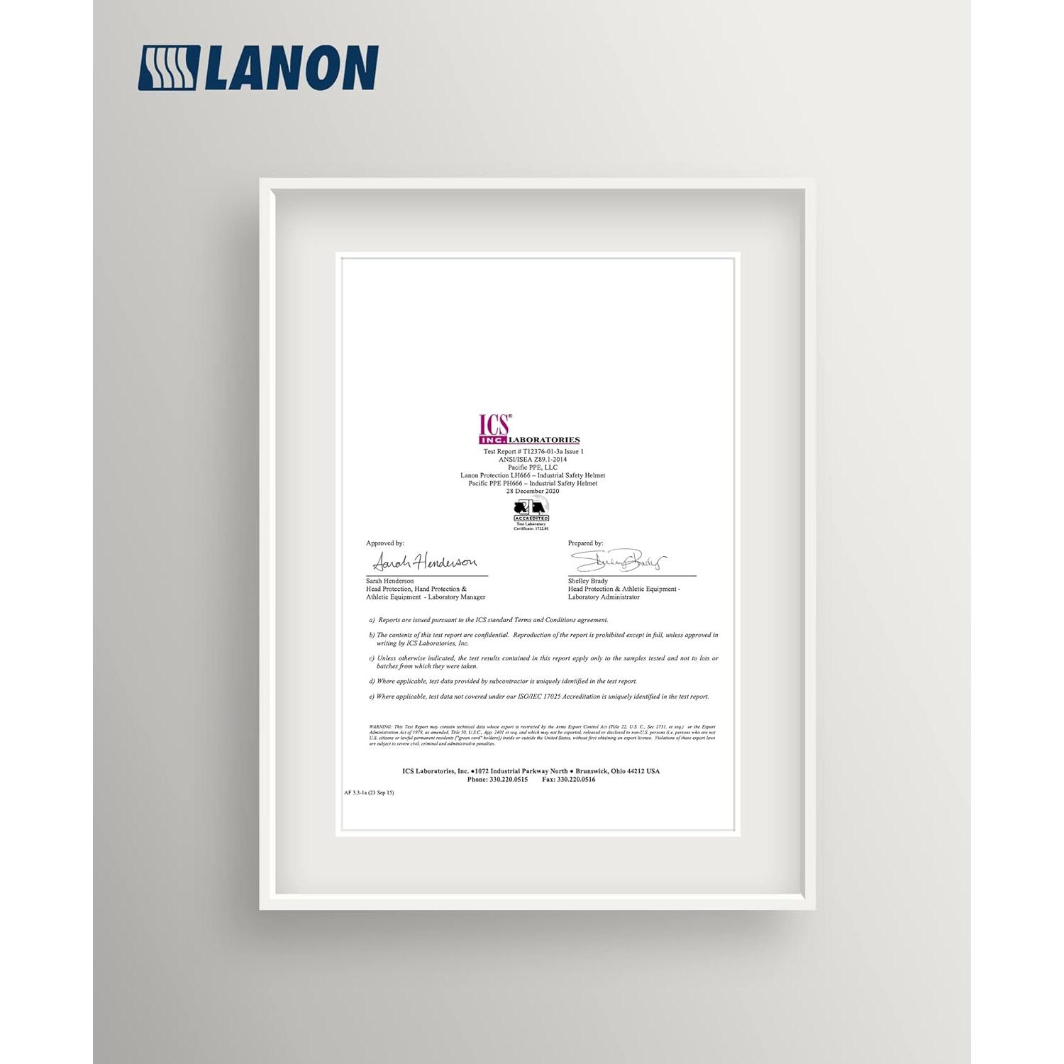 Casco de Seguridad LANON FRP Azul Ajustable OSHA