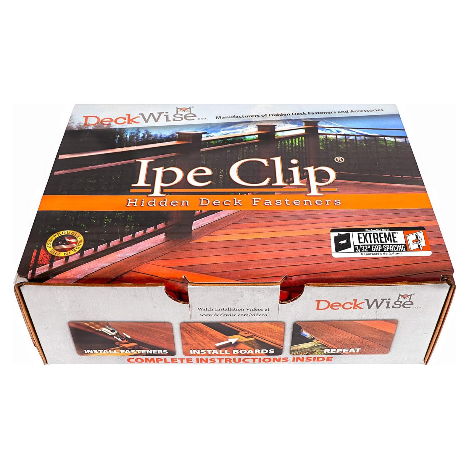 Clip Ipe Clip Extreme Negro para Deck 175 Piezas 9.29 m²