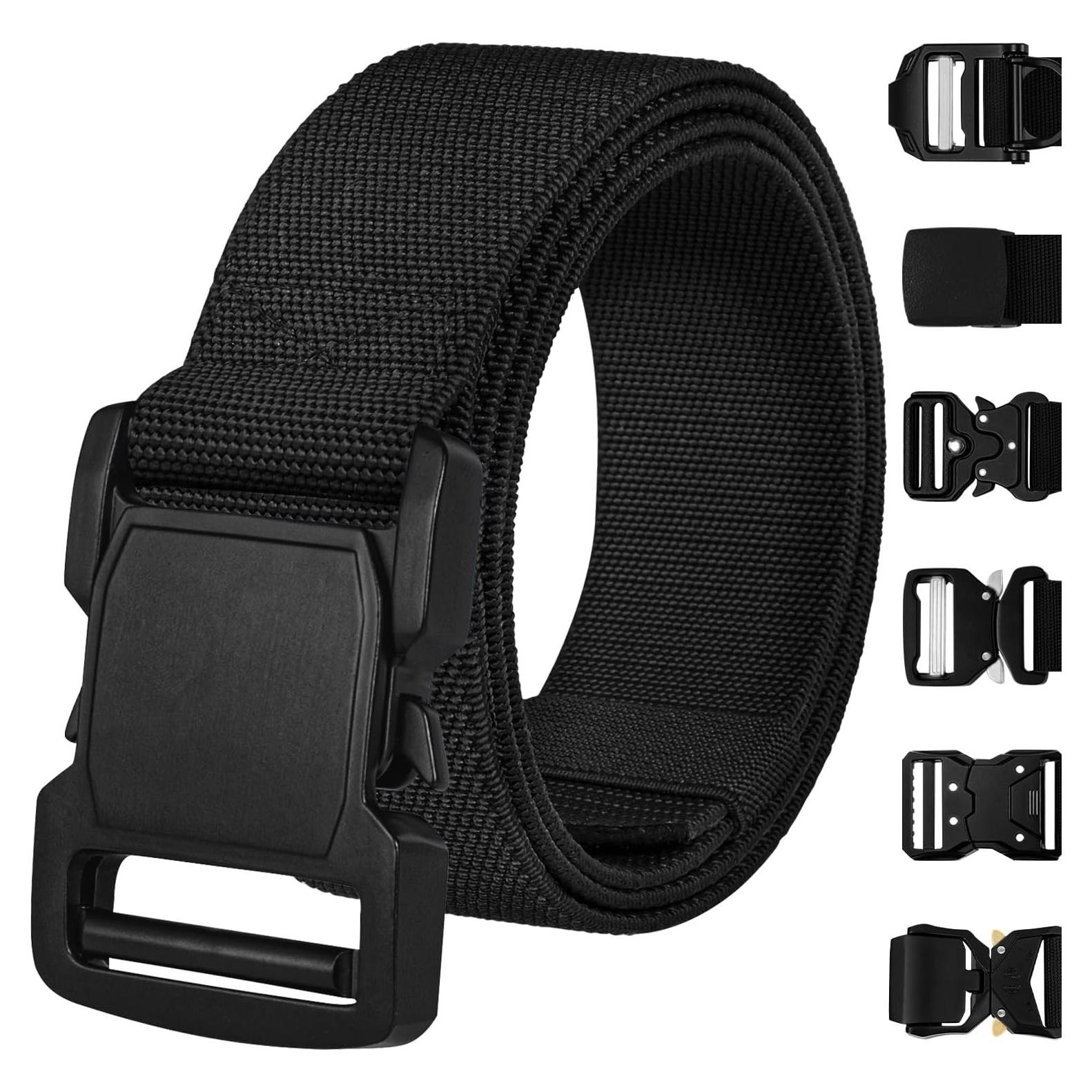 Cinturón Táctico TECEUM - Negro - Liberación Rápida - 76-91 cm