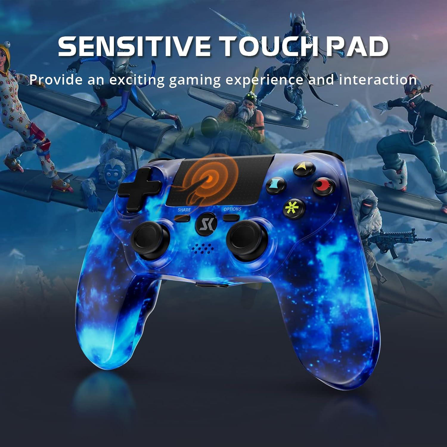 Controlador Inalámbrico Boowen para PS4 Galaxia Azul