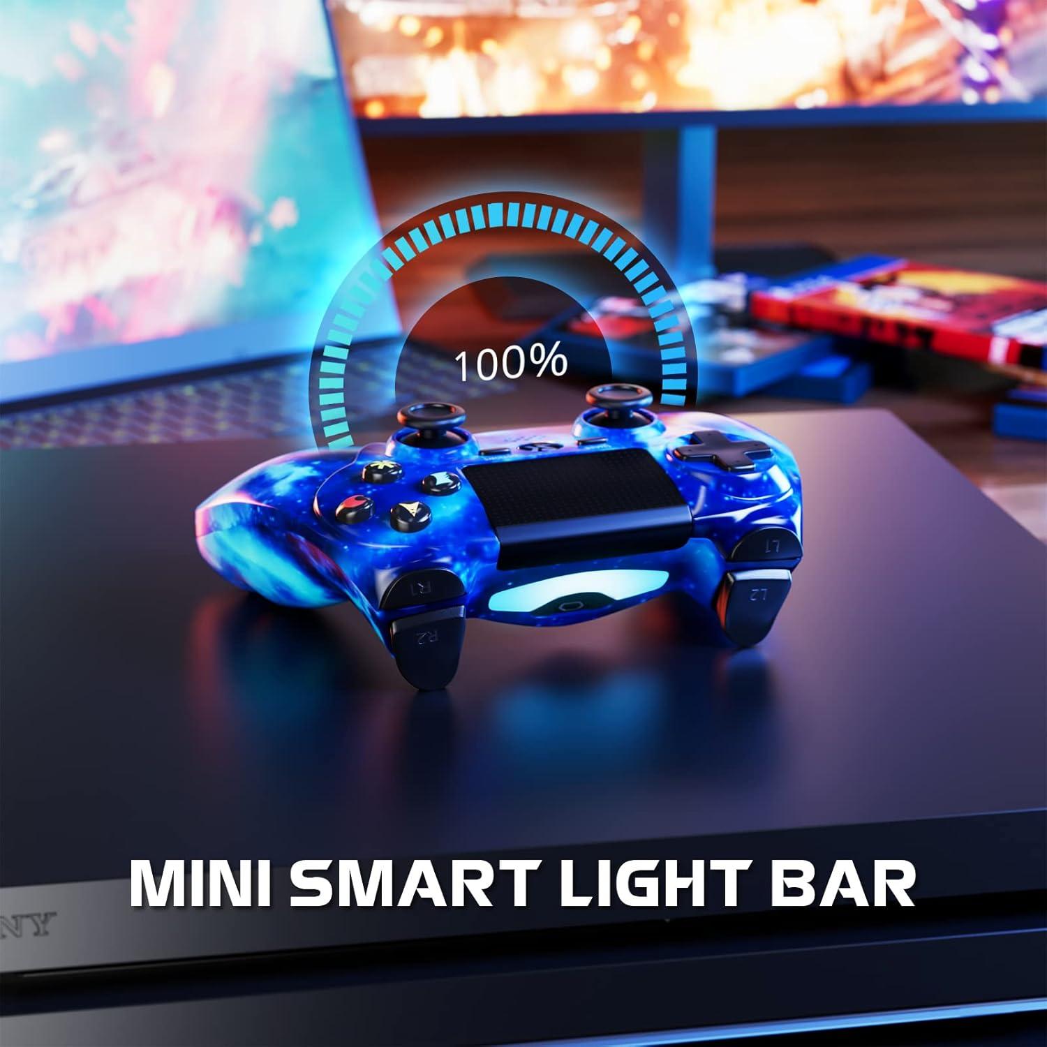 Controlador Inalámbrico Boowen para PS4 Galaxia Azul