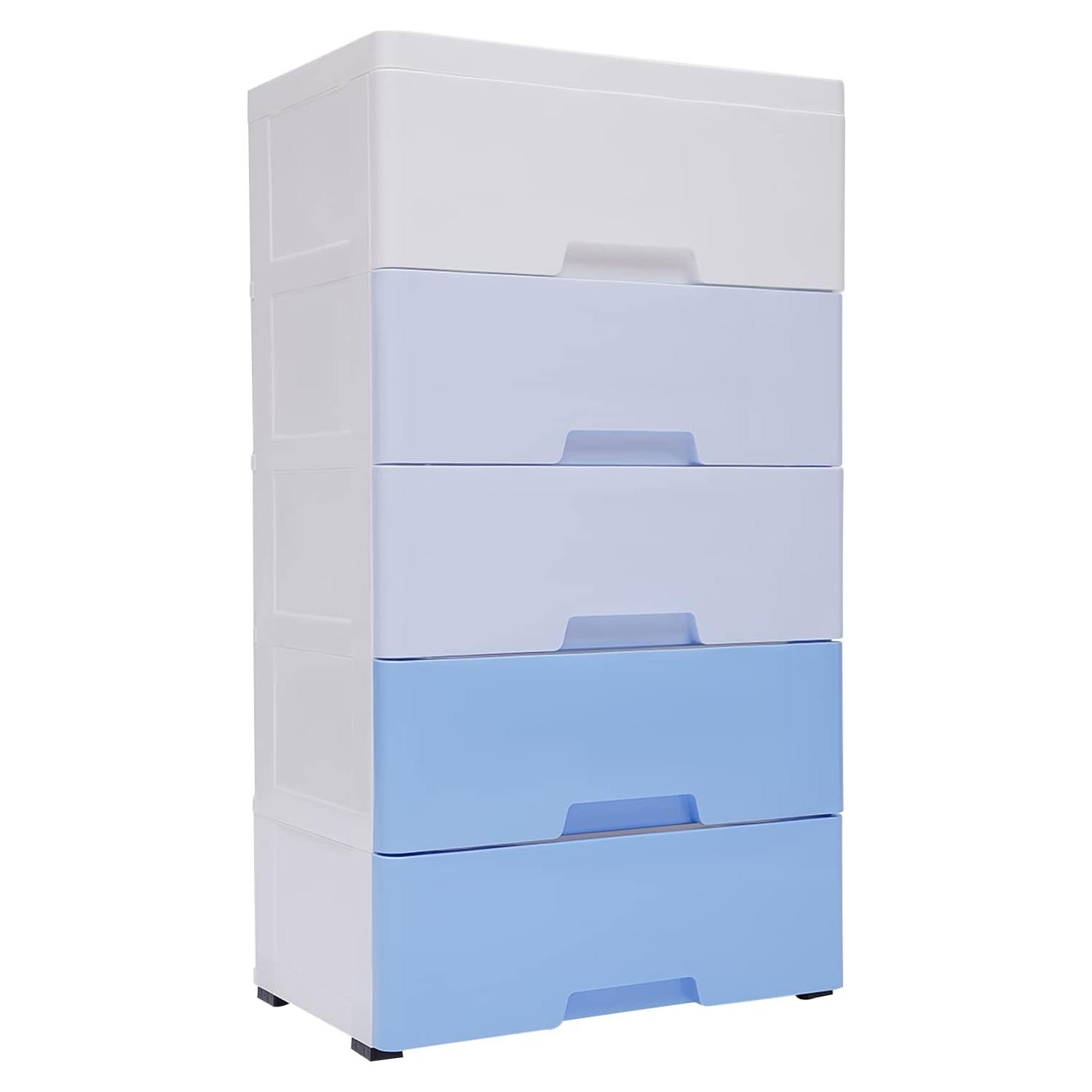 Carro de Almacenamiento Yoltckde 5 Cajones Azul Gradiente 45x30x84cm