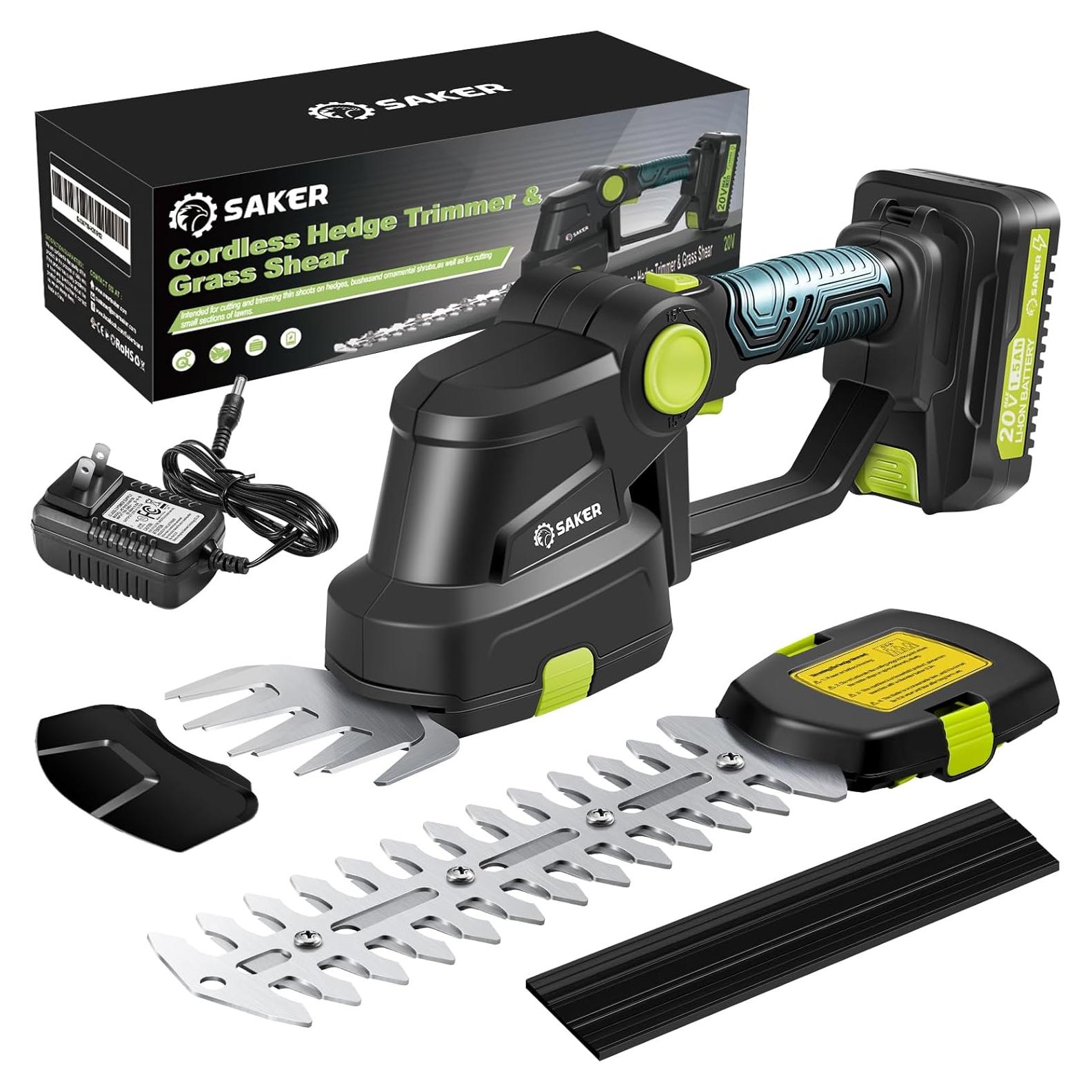 Cortadora de Setos Inalámbrica Saker 20V con Batería 1.77kg