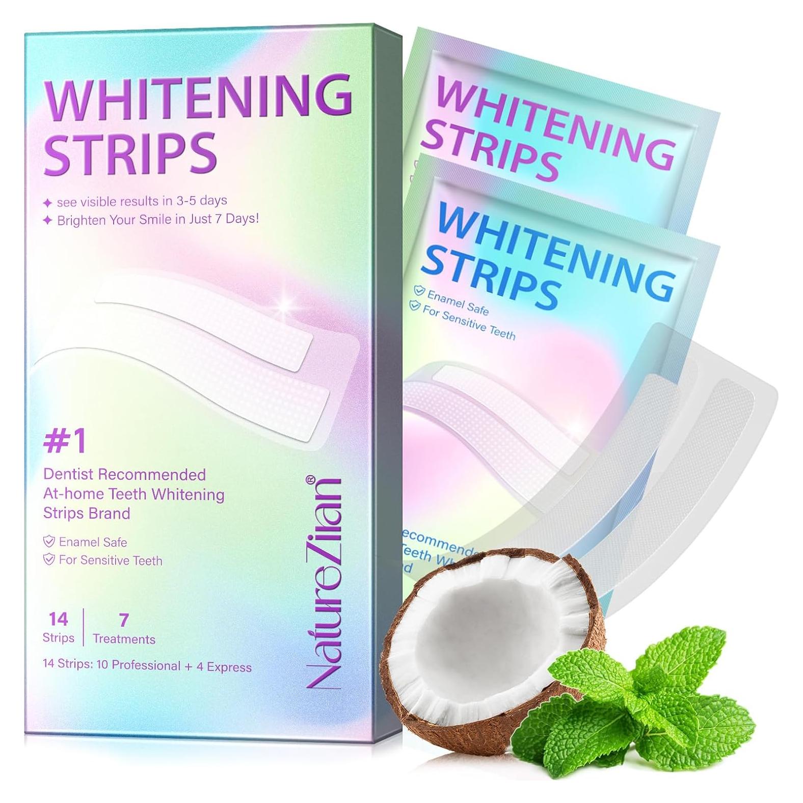 Tiras Blanqueadoras de Dientes NATURE ZIRAN 14pcs Sin Peróxido