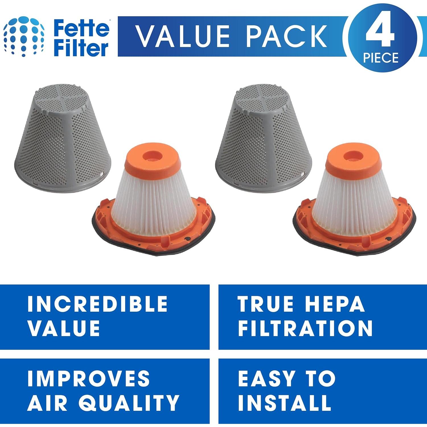 Juego de Filtros de Vacío Fette Filter para BLACK+DECKER 20V