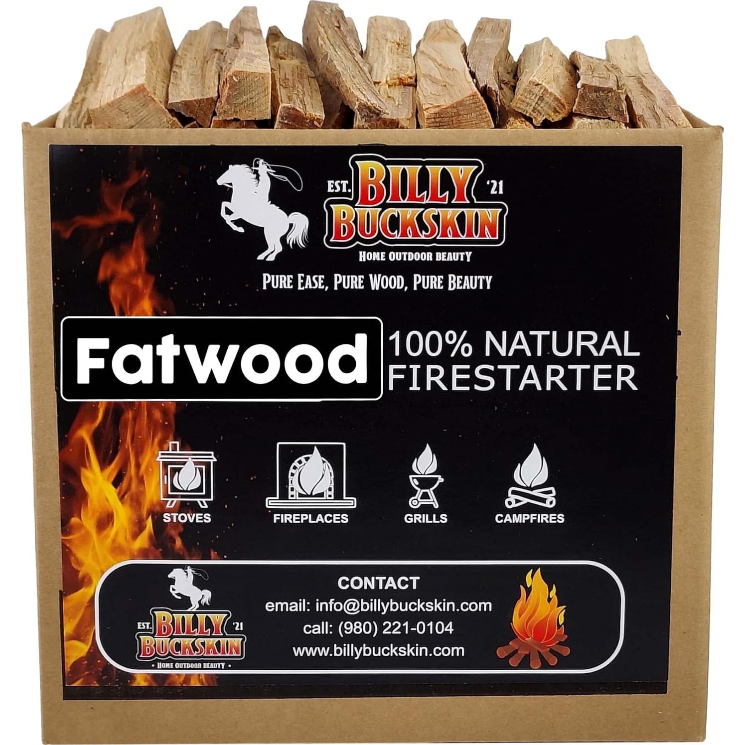 Palos de Encendido Fatwood Billy Buckskin 4,54 kg