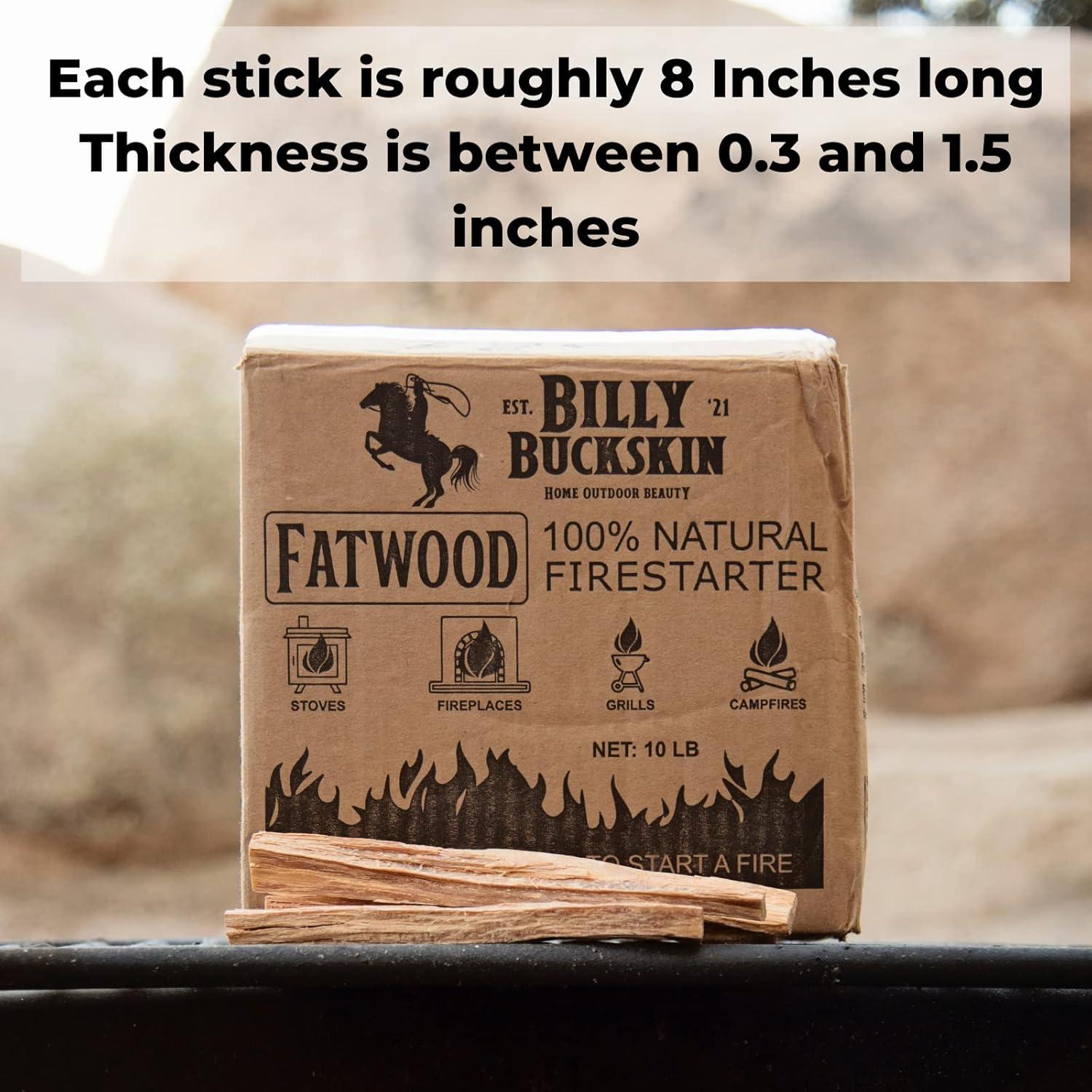 Palos de Encendido Fatwood Billy Buckskin 4,54 kg