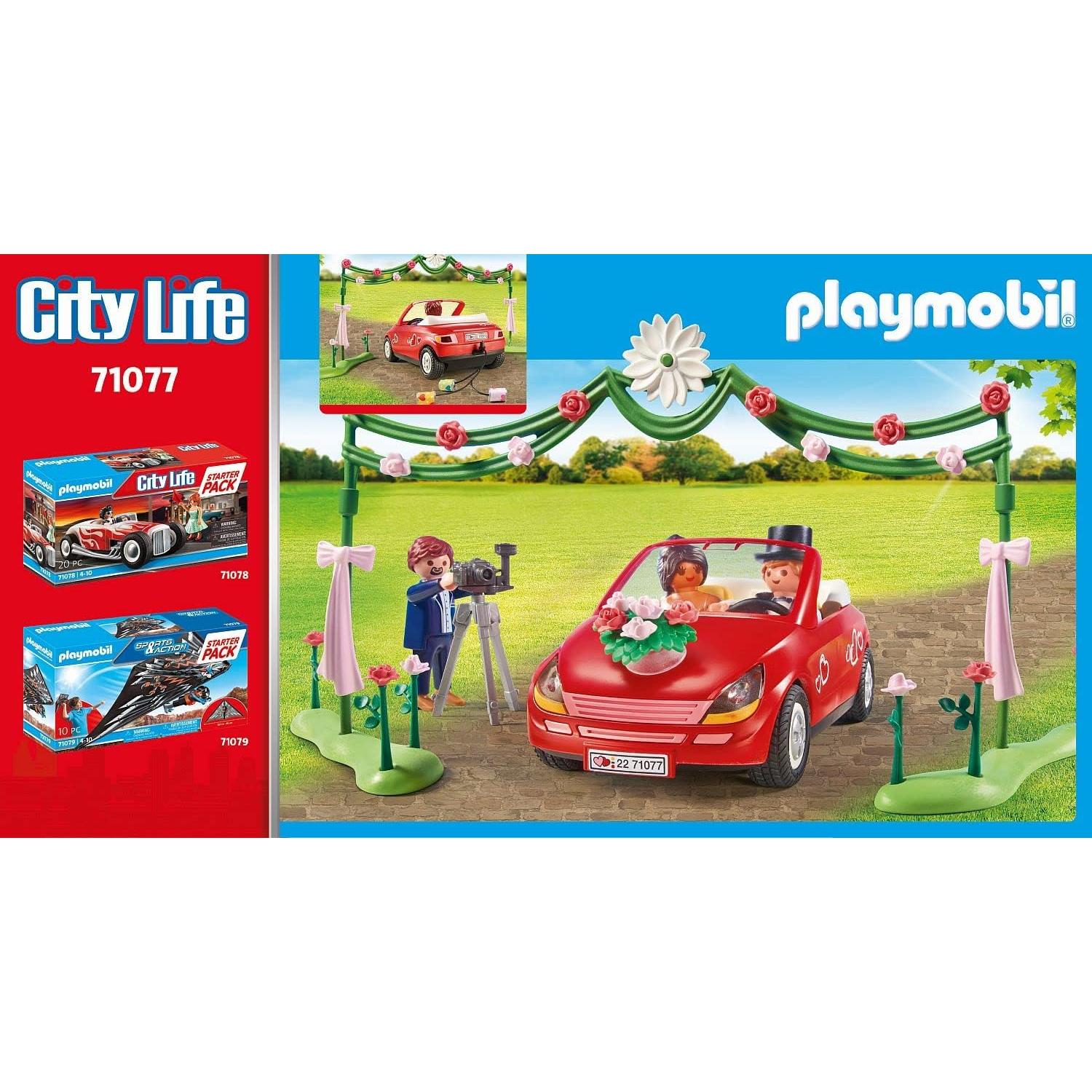 Paquete de Boda PLAYMOBIL 71077 con Figuras y Coche