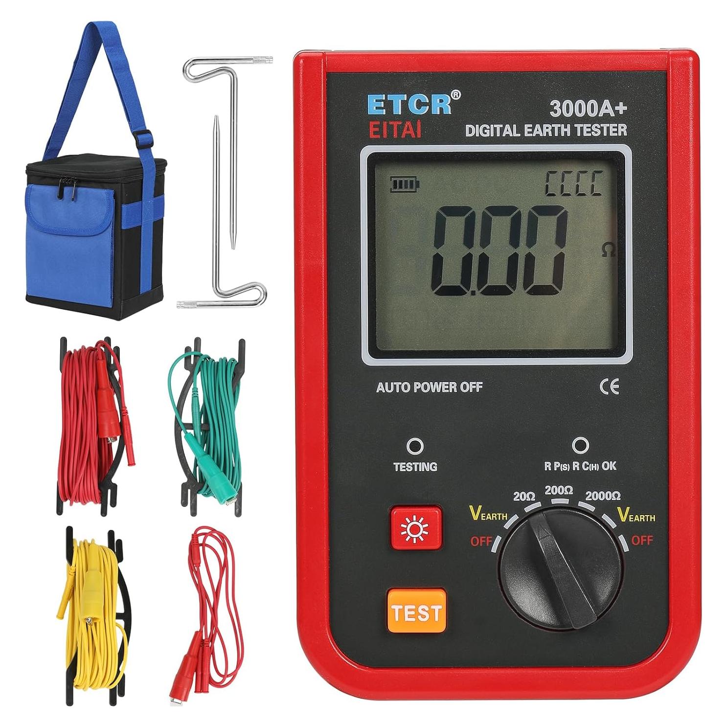 Medidor Digital de Resistencia a Tierra EITAI ETCR3000A+ 0-2000Ω