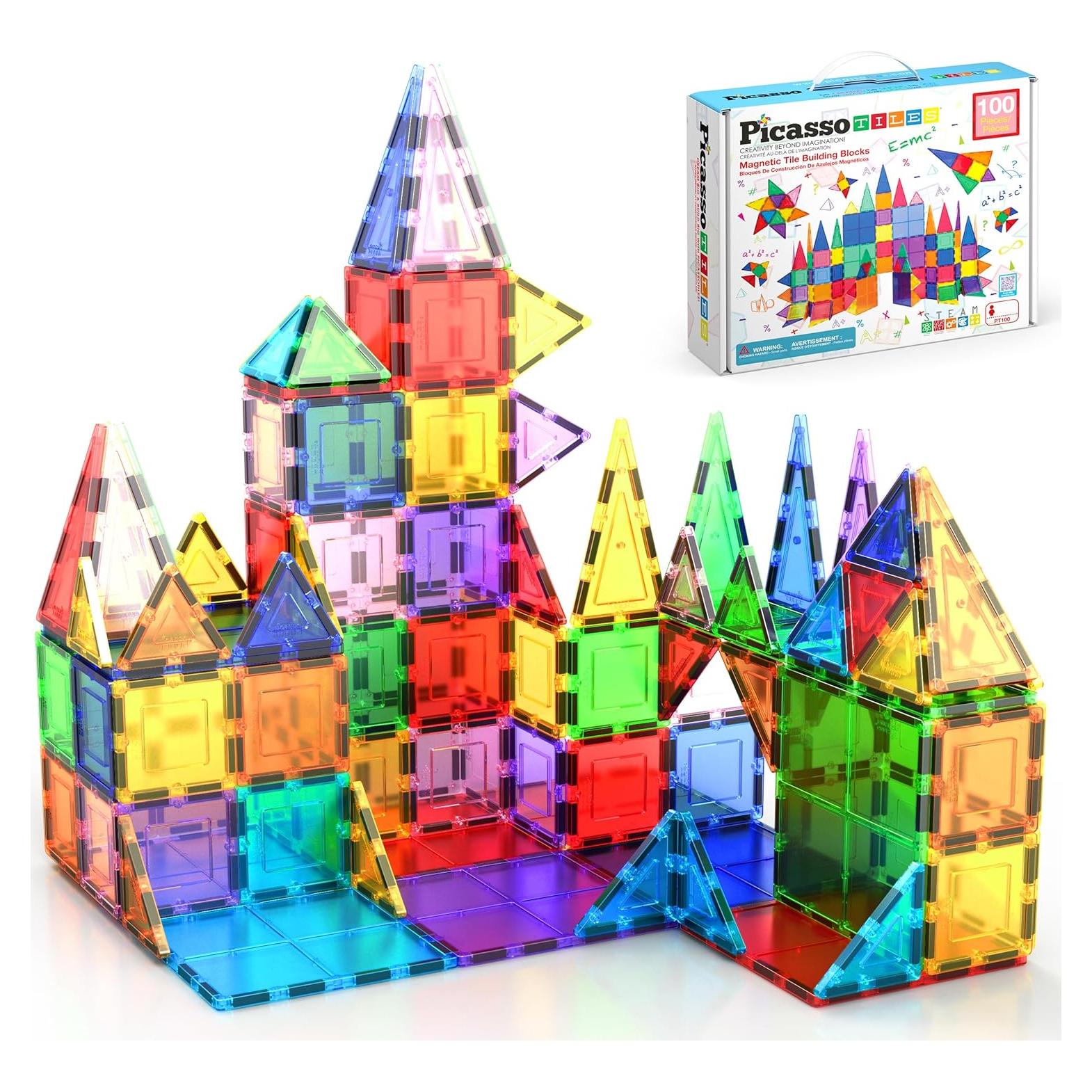 Juego de 100 Piezas PicassoTiles 3D Magnéticos Educativo