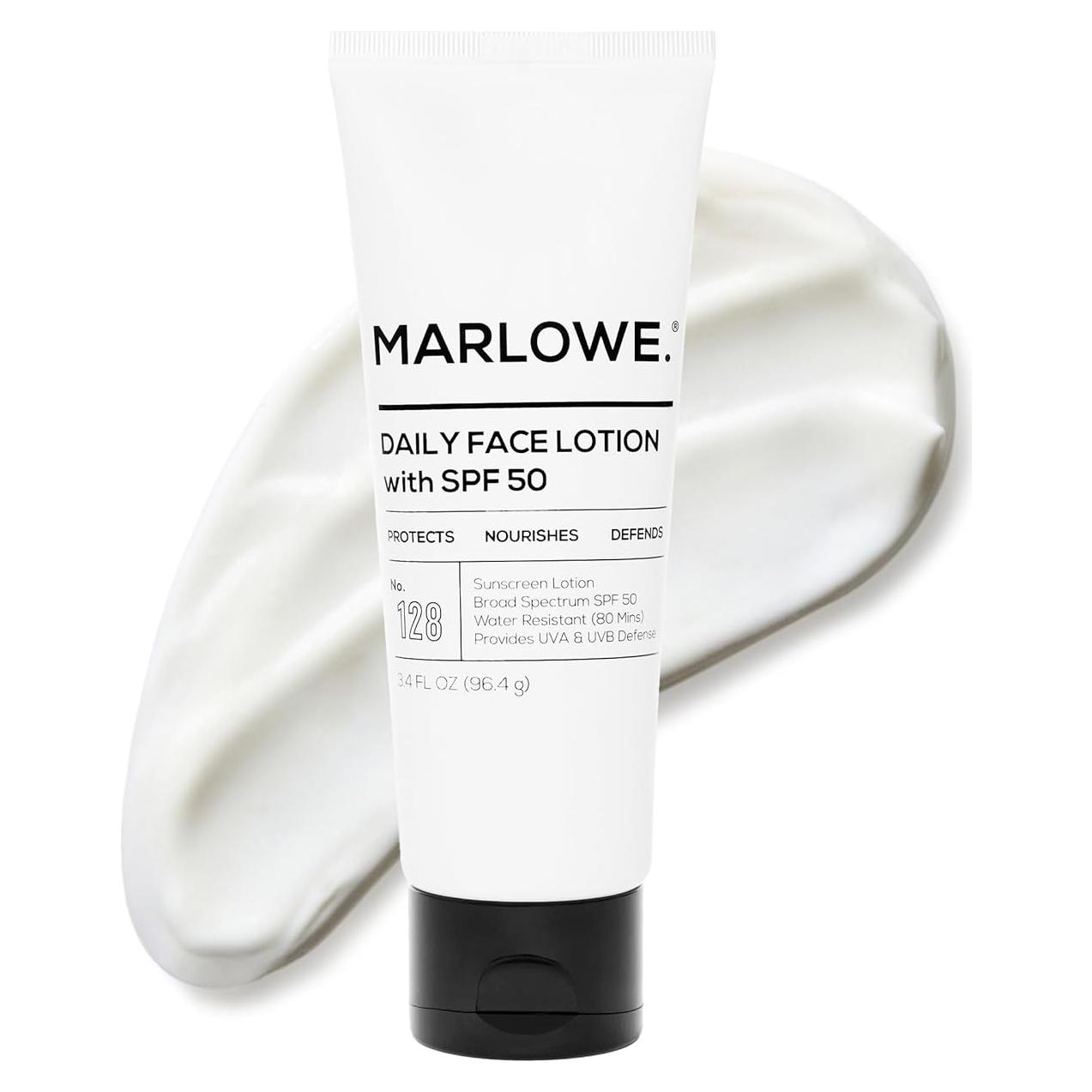 Loción Facial Diaria MARLOWE. SPF 50, 100 ml, Hidratante para Hombres