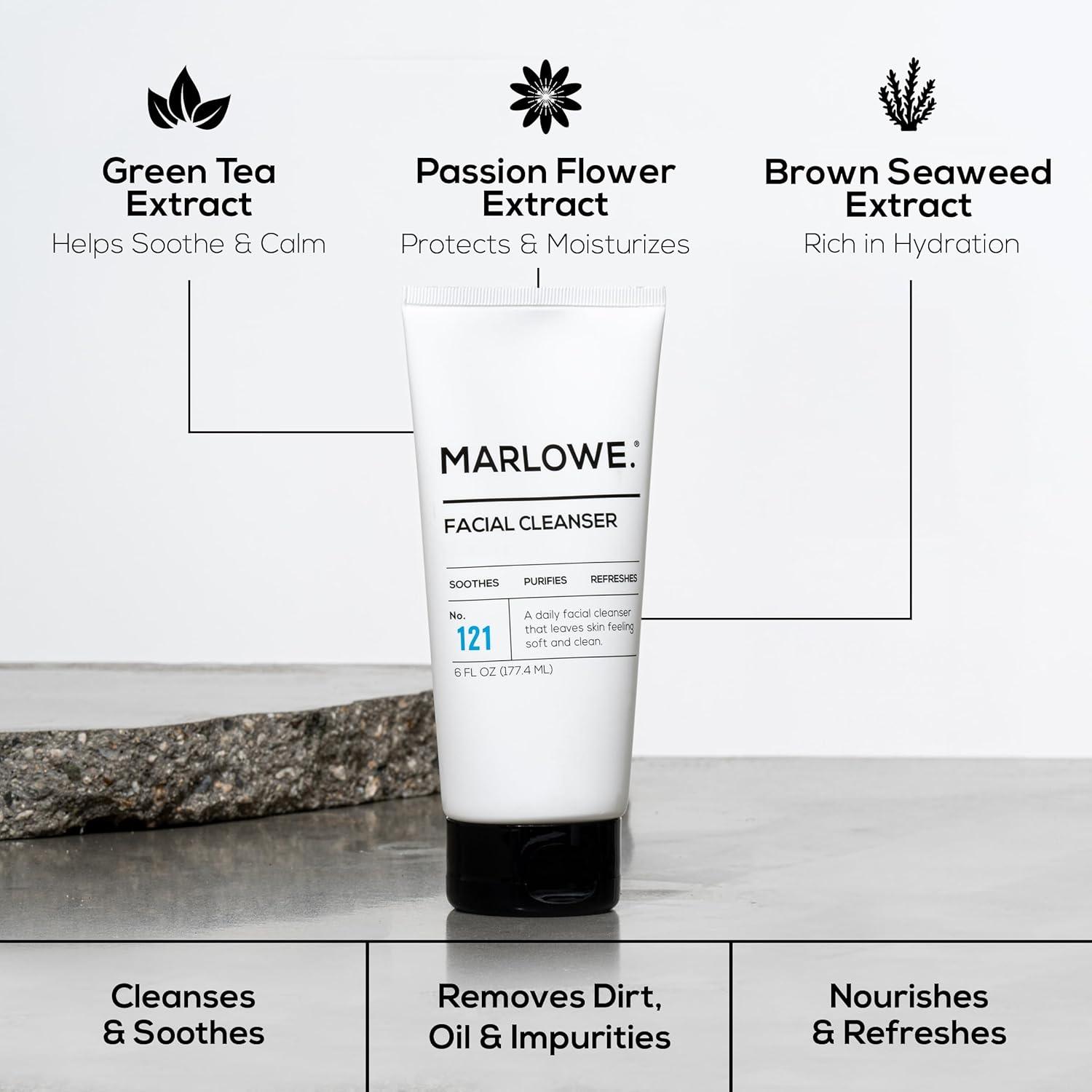 Kit de Cuidado Facial MARLOWE. Jabón Exfoliante, Limpiador y Hidratante