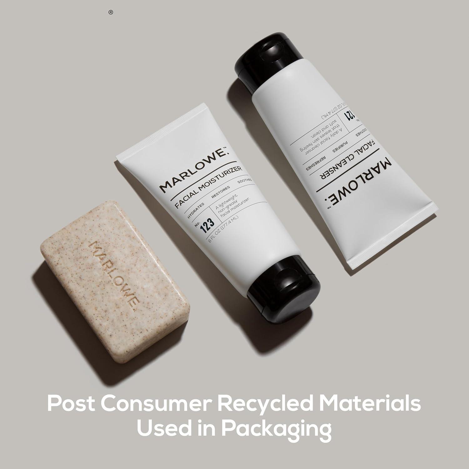 Kit de Cuidado Facial MARLOWE. Jabón Exfoliante, Limpiador y Hidratante