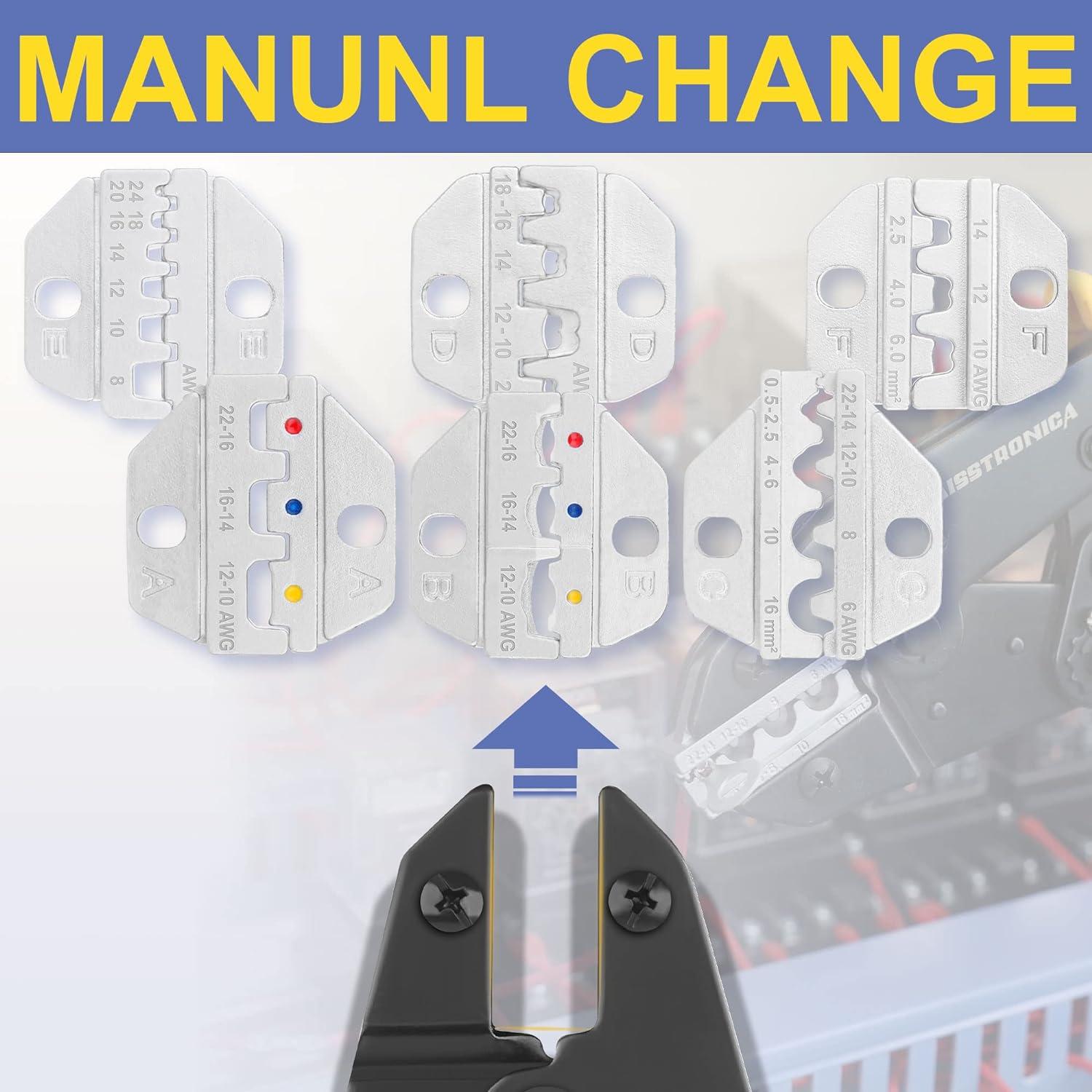 Juego de Herramientas de Crimpado 6PCS haisstronica - Ergonómico