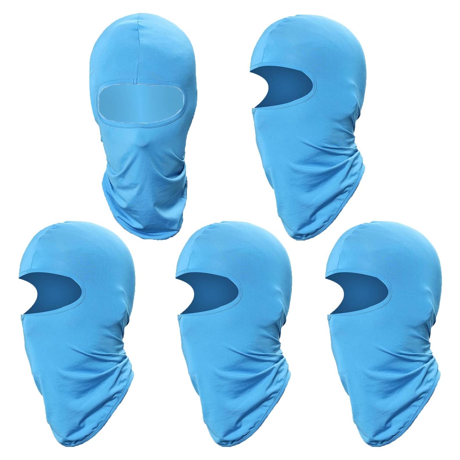 Paquete de 5 Mascarillas Balaclava Hombre UV Azul Cielo