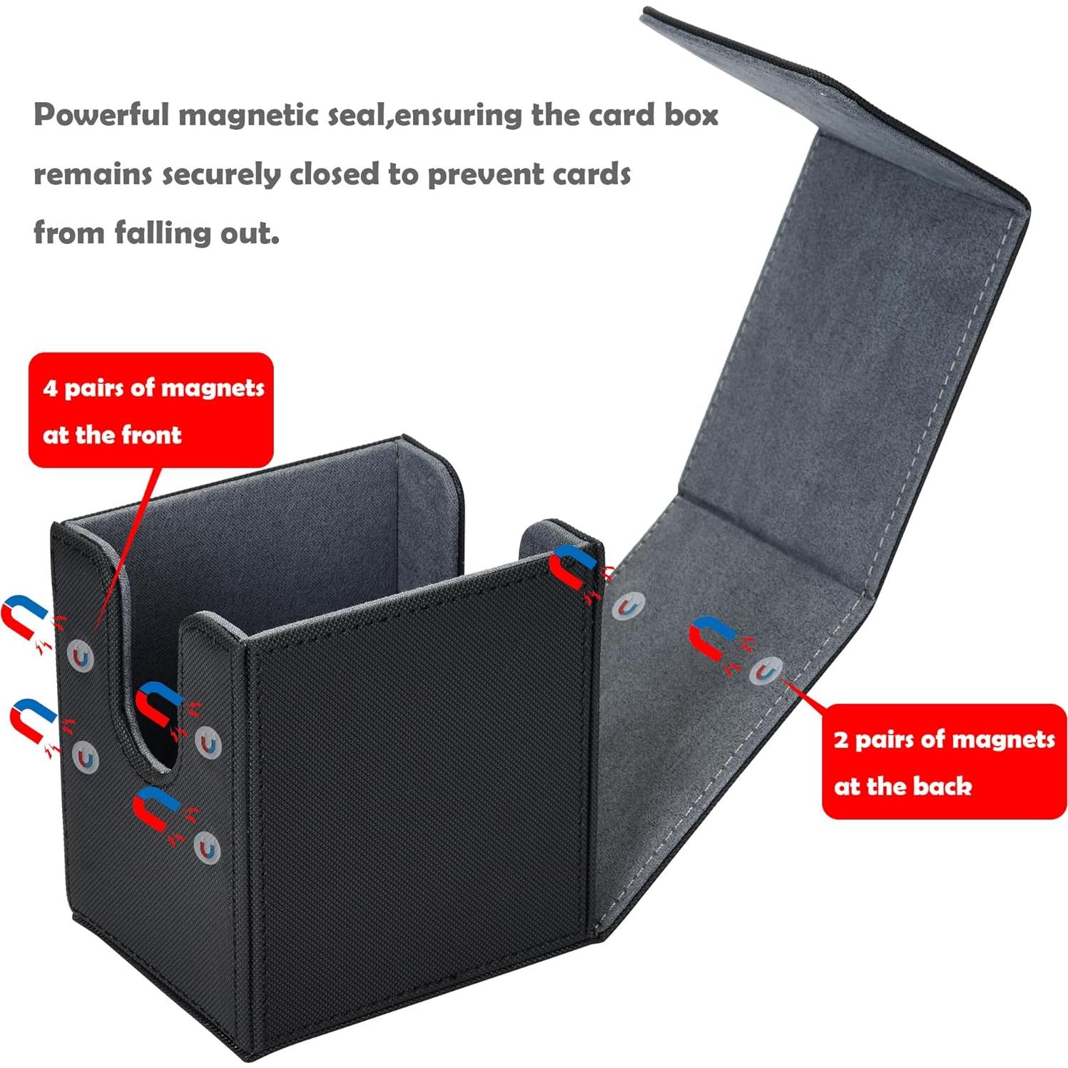 Caja de Deck Zettokete para 100 Cartas Doble Manga - Negro