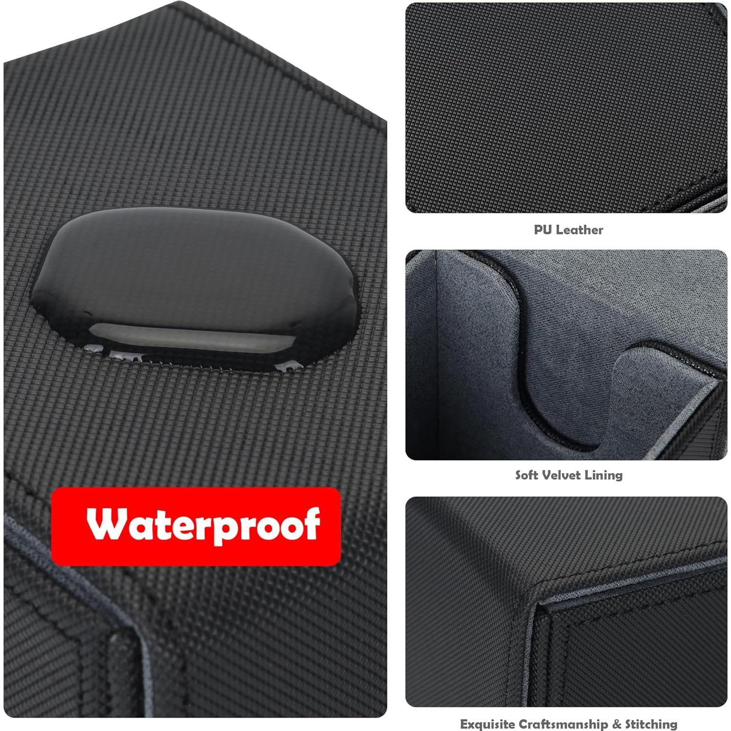 Caja de Deck Zettokete para 100 Cartas Doble Manga - Negro