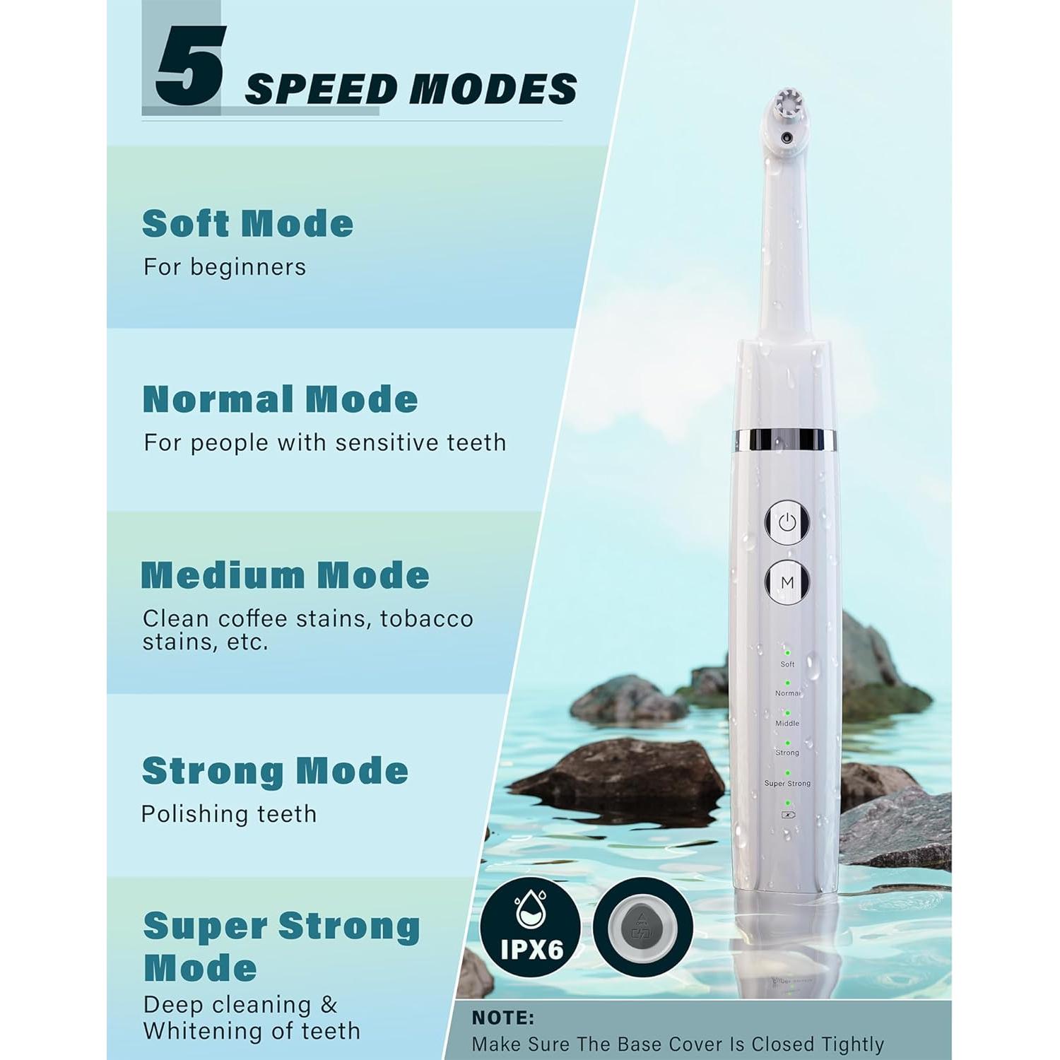 Pulidor Dental Eléctrico Zahnheld WD-JY-A02 con 5 Cabezas