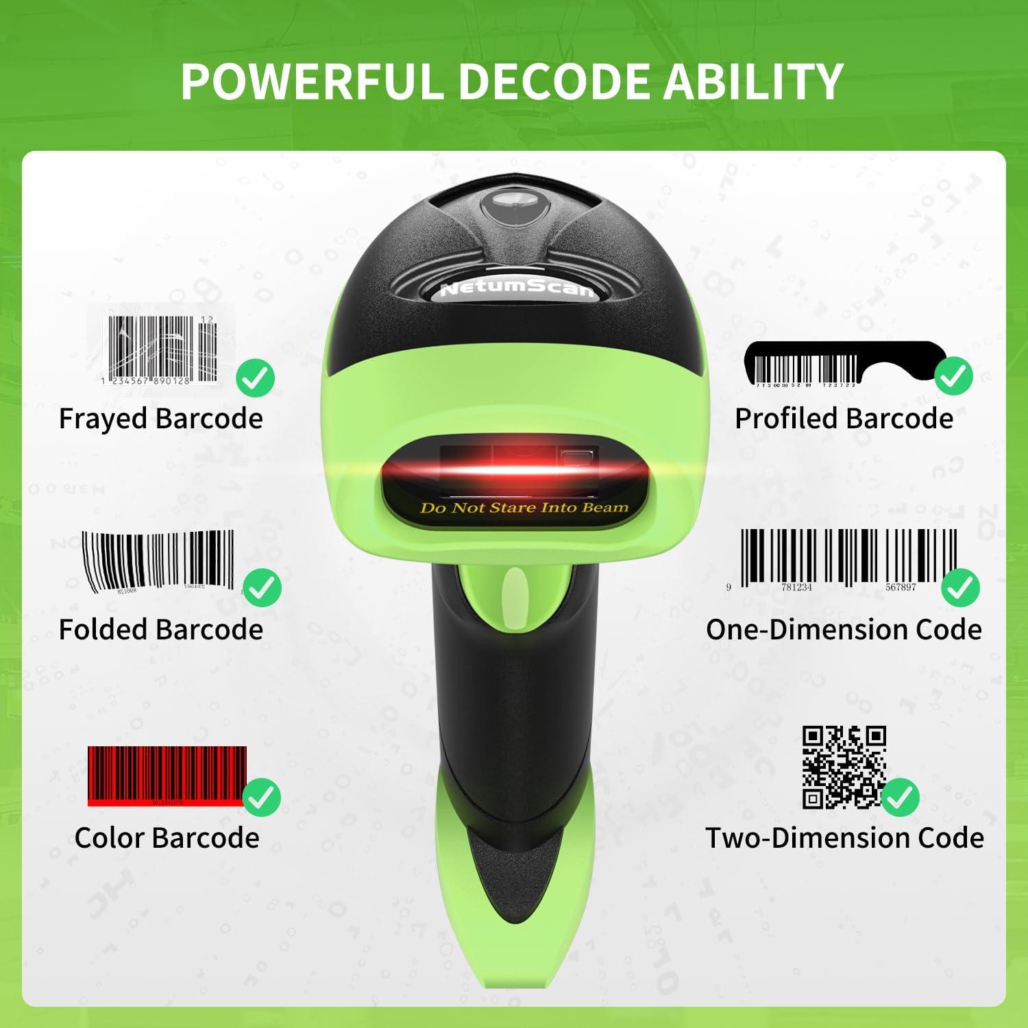 Escáner de Código de Barras 2D USB NetumScan Verde