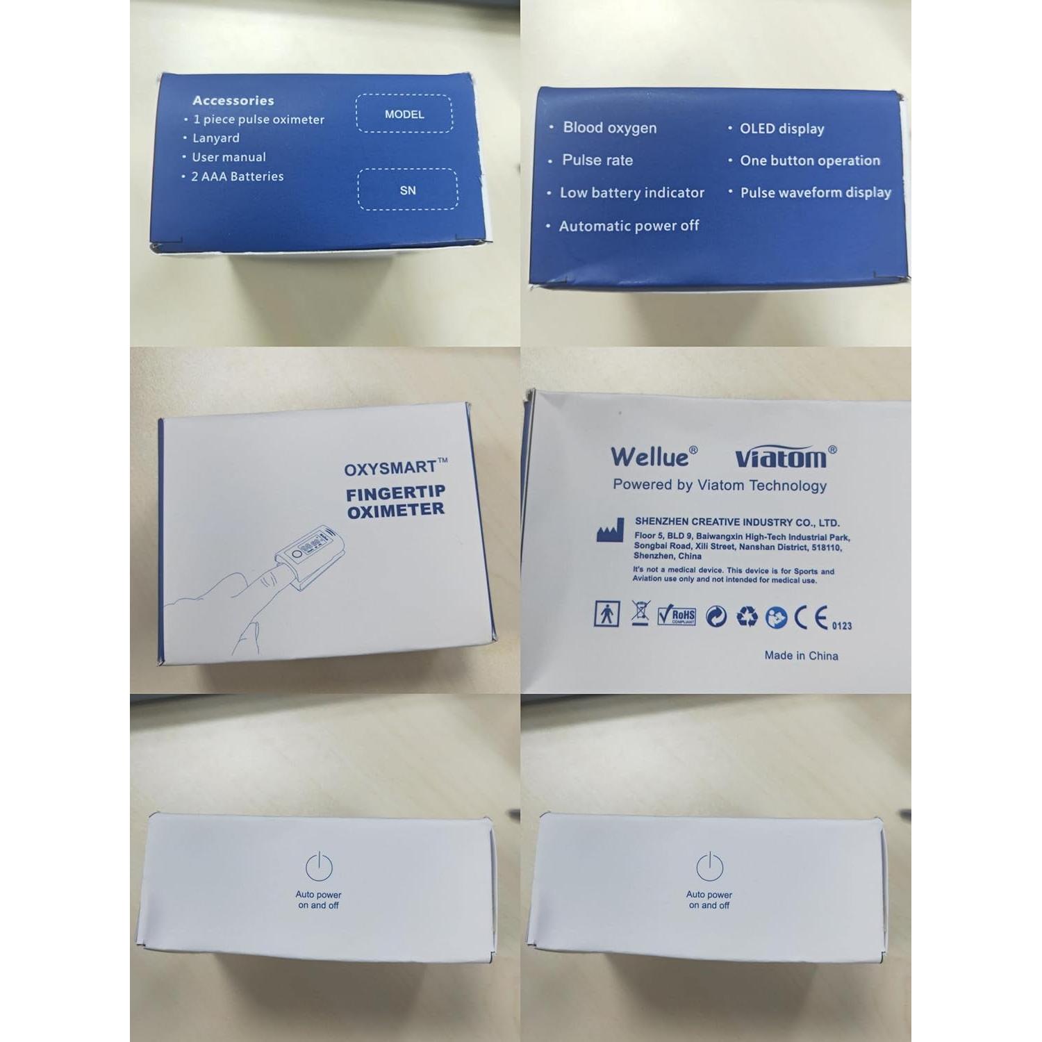 Oxímetro de Pulso Bluetooth Wellue PC-60FW, Medidor de O2