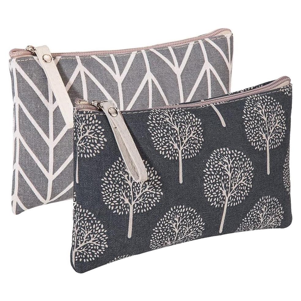 SUMAJU 2 Pcs Bolsa Cosmética Lona Multifuncional 21.8x14 cm
