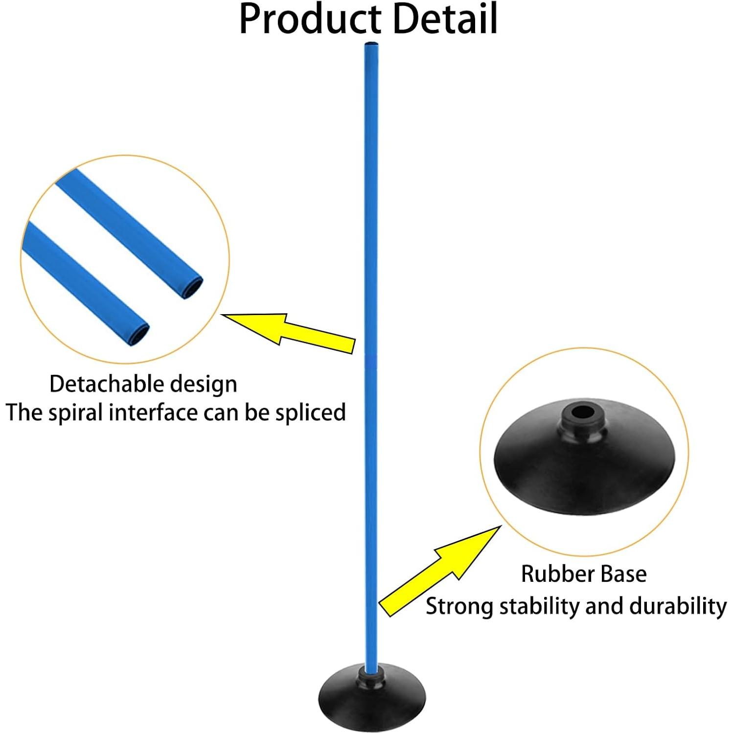 Postes de Agilidad para Fútbol ASENVER 1.49m 12 Pcs