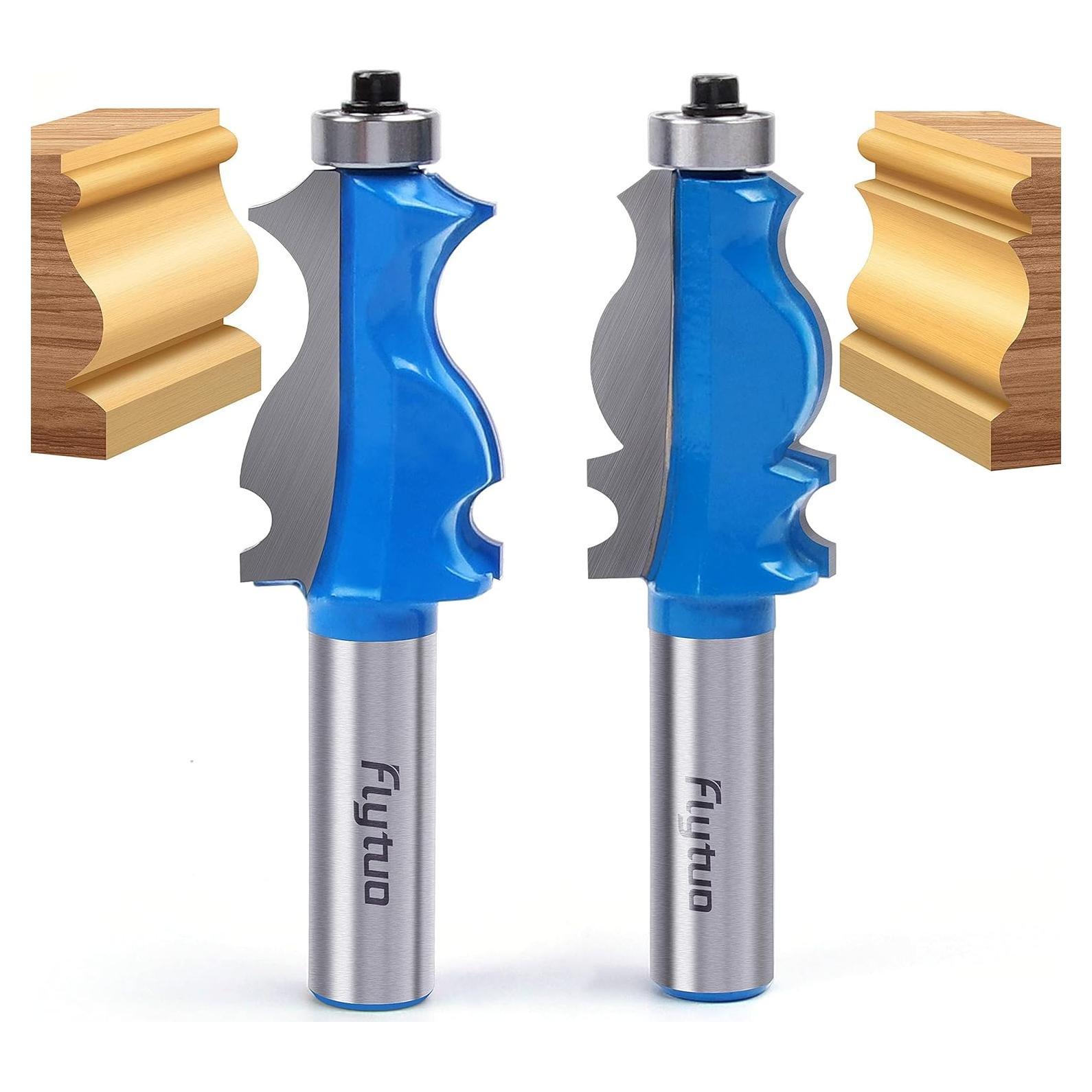 Juego de Brocas de Router de Moldeo 12mm Flytuo - 2 Piezas