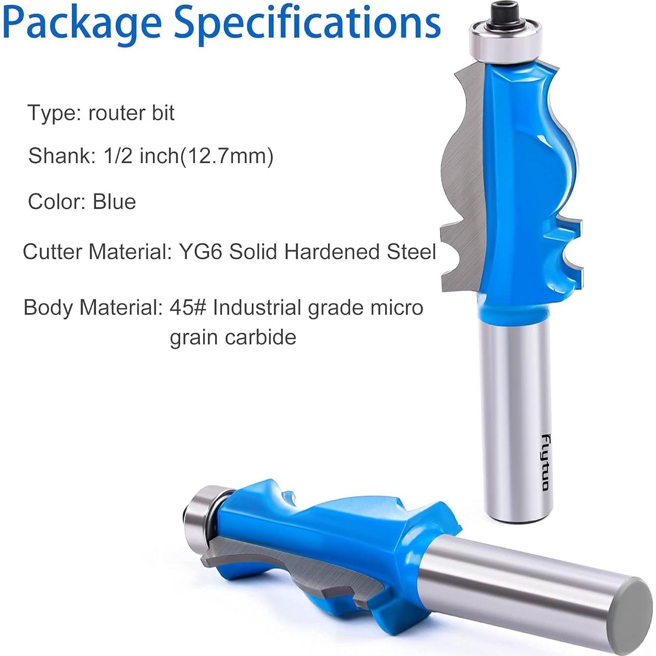 Juego de Brocas de Router de Moldeo 12mm Flytuo - 2 Piezas