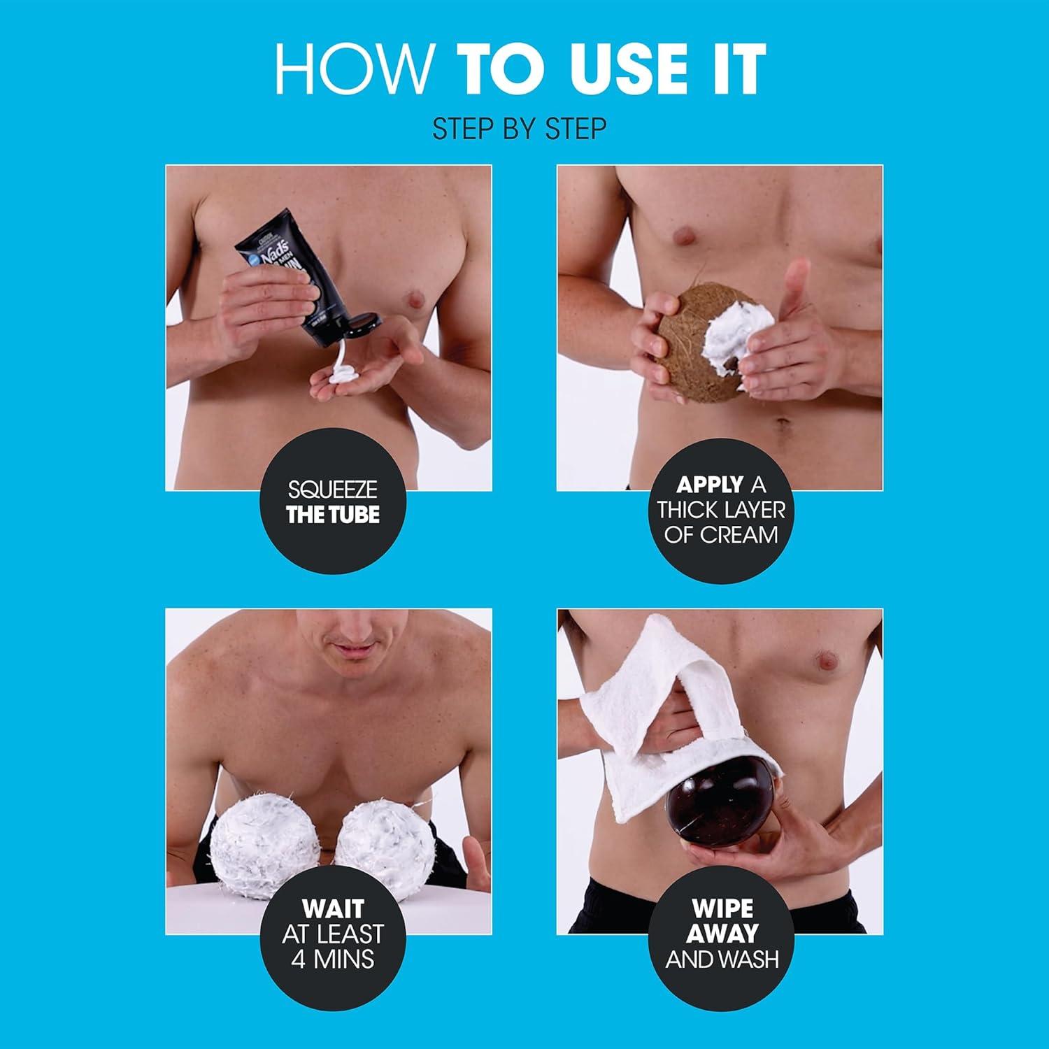 Crema Depilatoria Intima Nad's Para Hombres - 167g