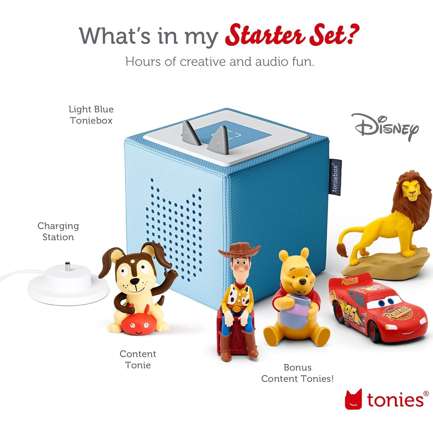 Toniebox Reproductor de Audio Infantil Tonies Disney Azul Claro