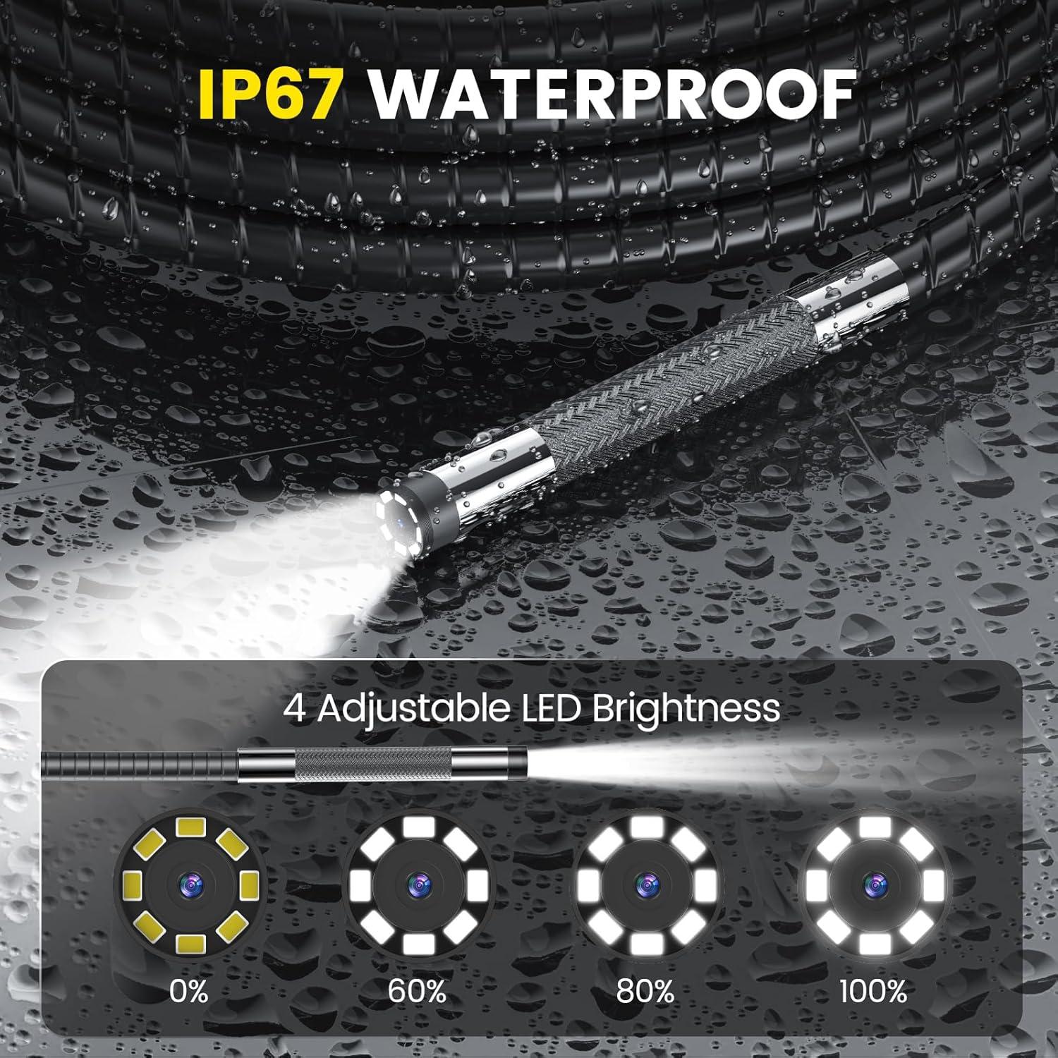 Cámara de Inspección Articulada GODIAG 1.01m con Luz LED