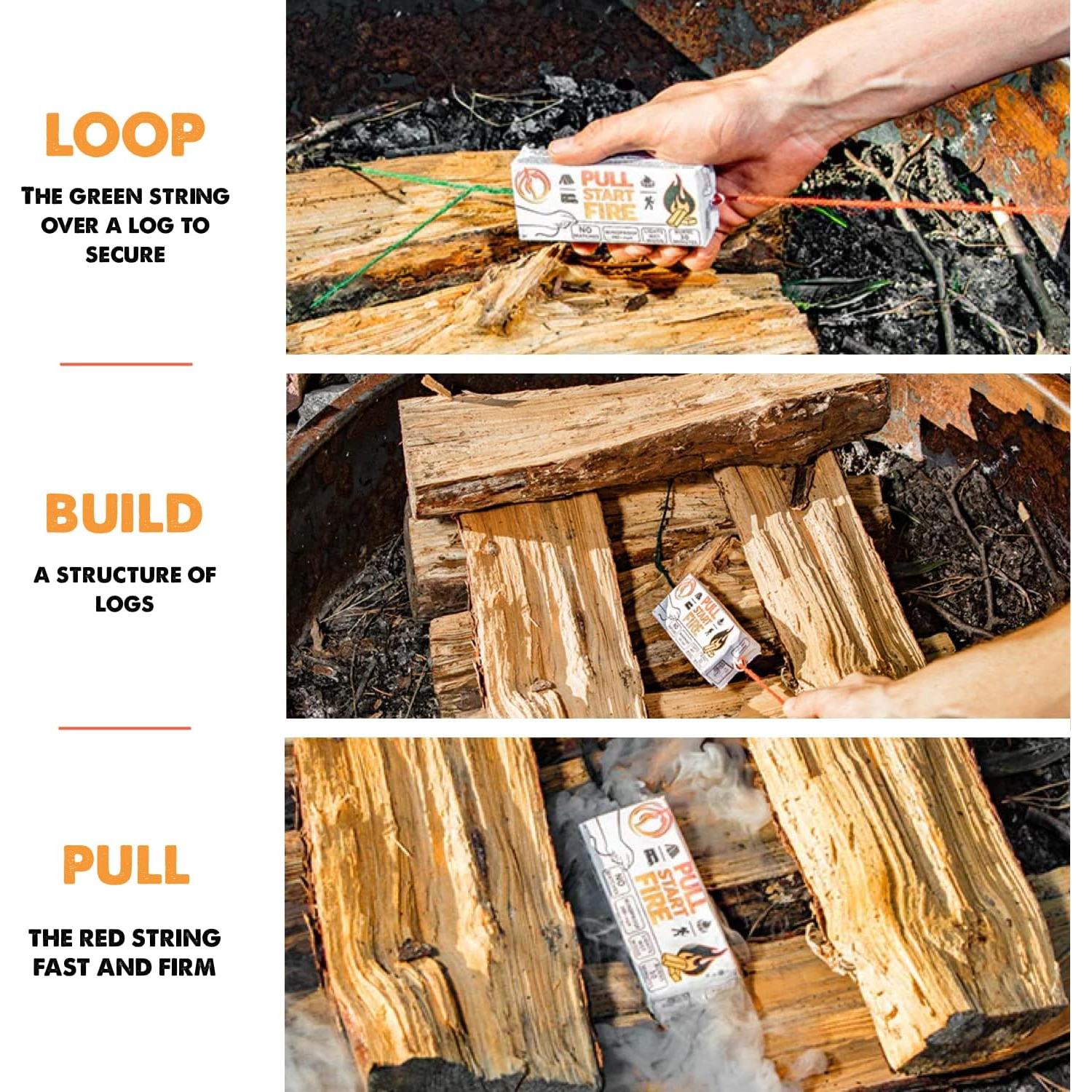 Encendedor Pull Start Fire | Paquete de 3 | Rápido y Seguro